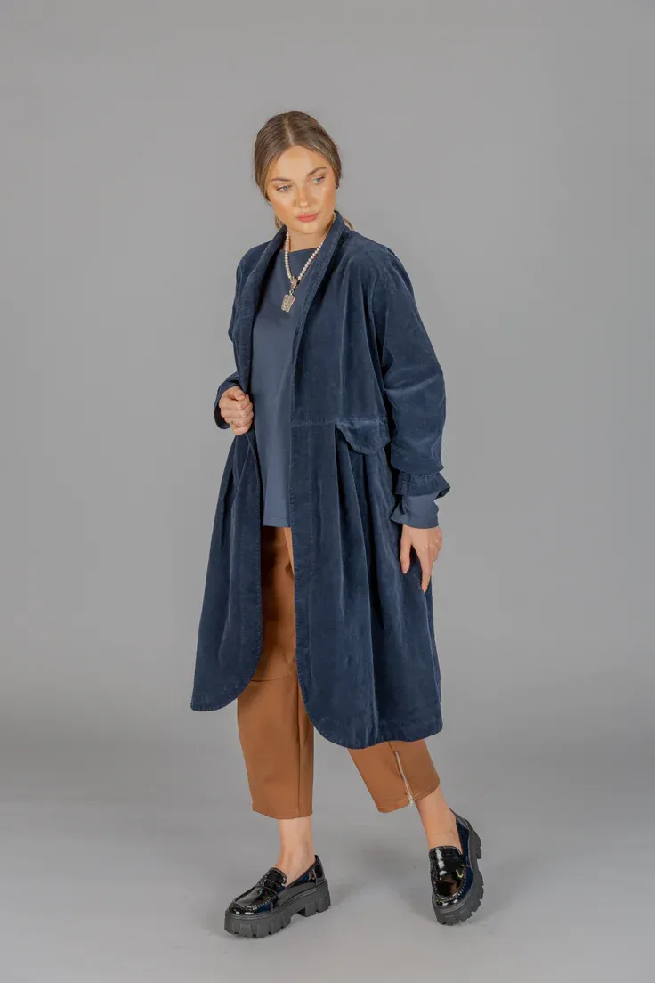 Paolo Tricot Sale, WT217912 Corduroy Empire Button Coat 50% Off Regular Price