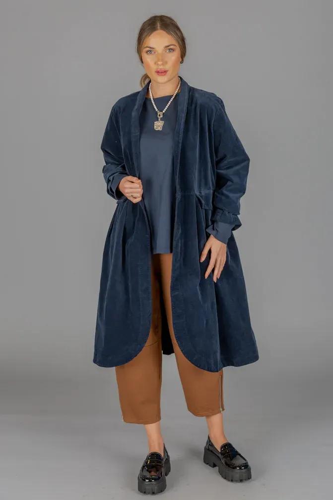 Paolo Tricot Sale, WT217912 Corduroy Empire Button Coat 50% Off Regular Price