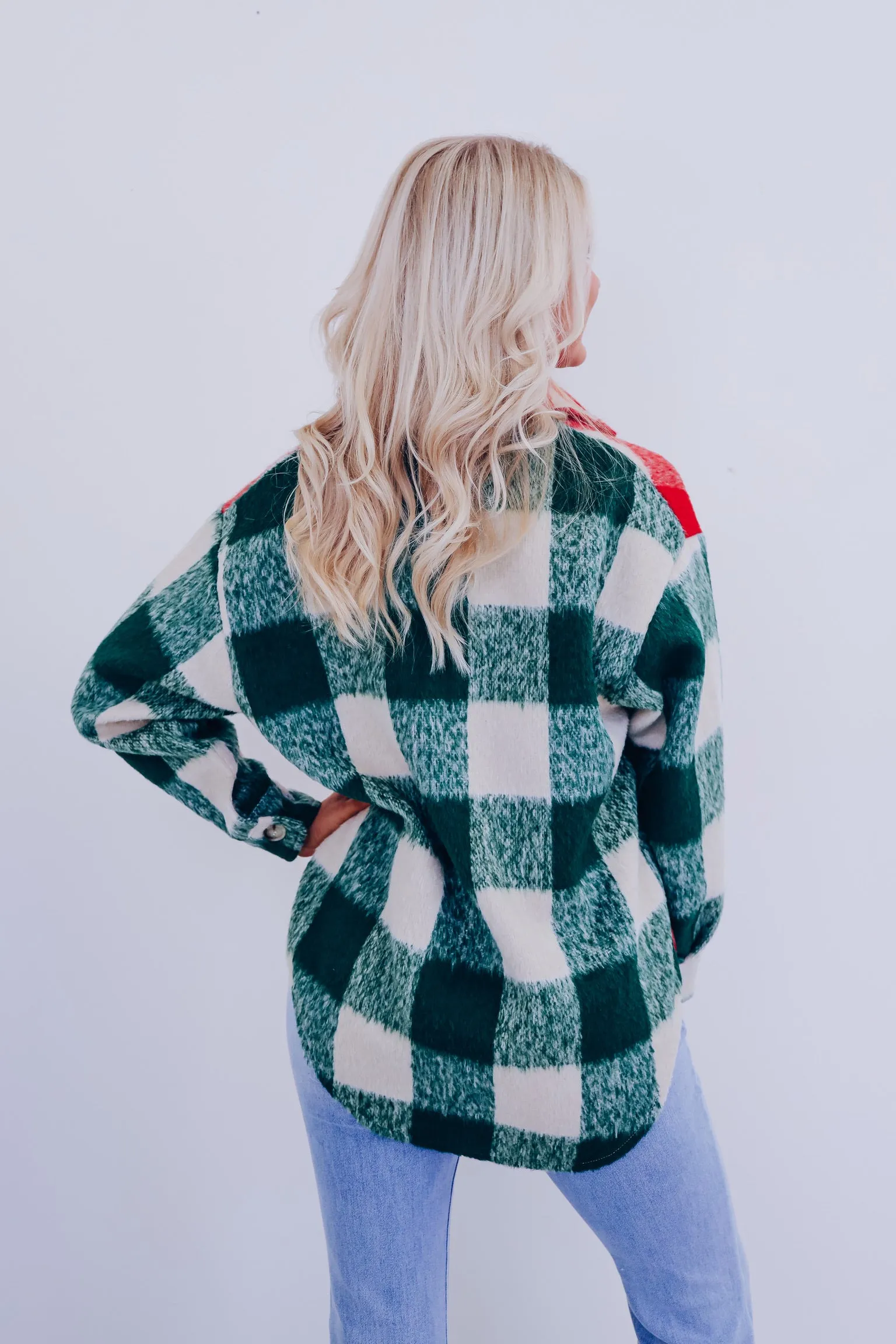 Pauly Plaid Shacket - Red Multi