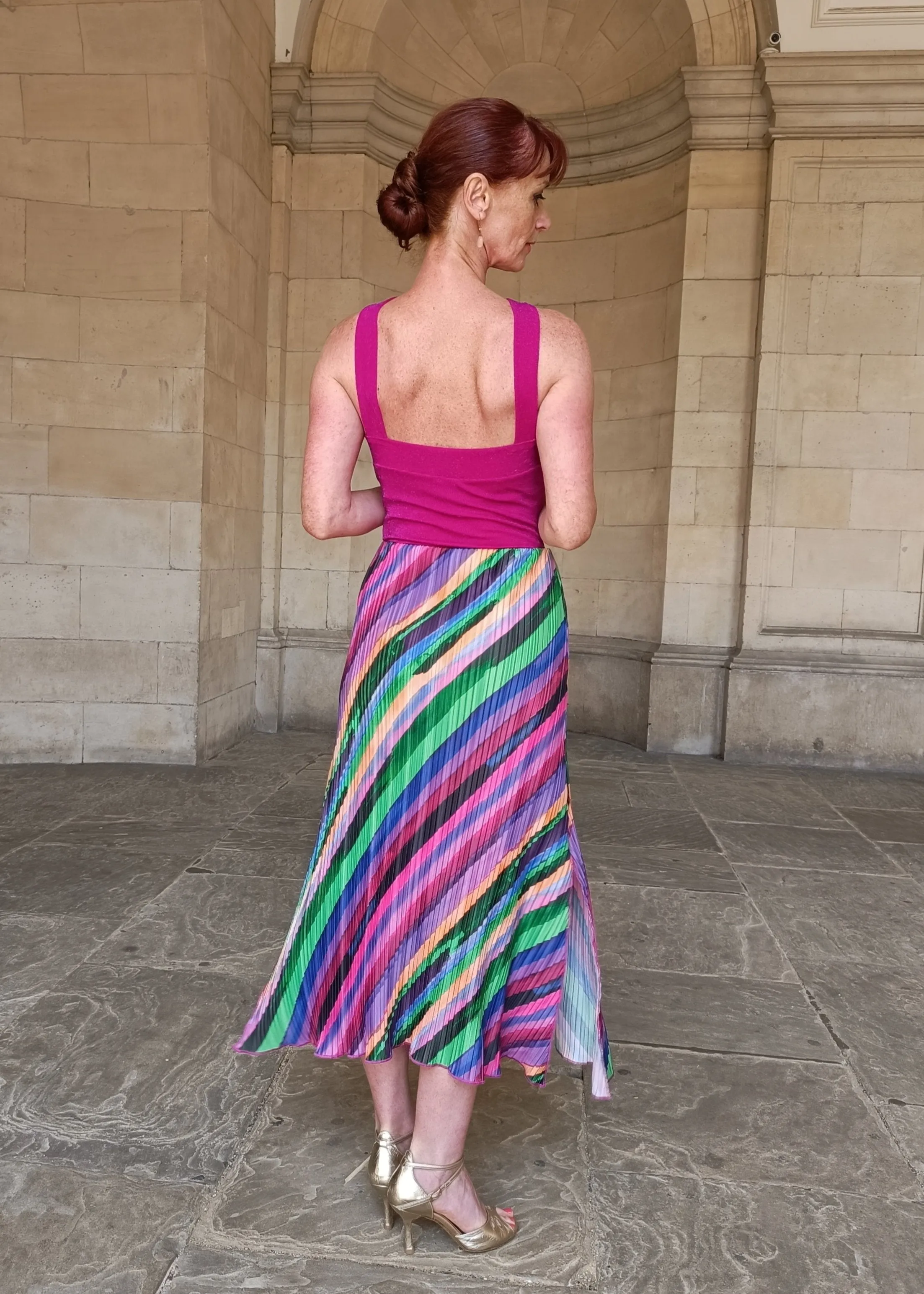 PLEATED Midi Skirt with slits