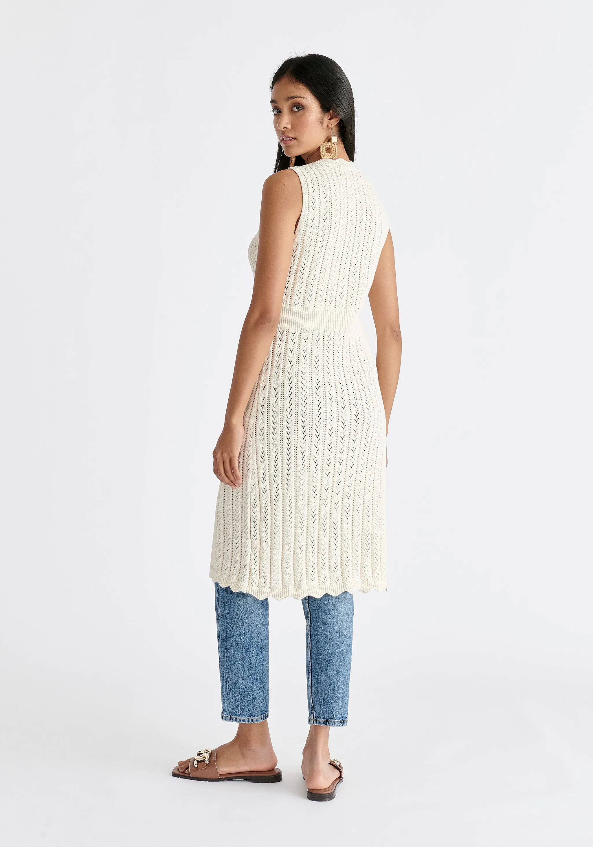 Pointelle Knitted Dress