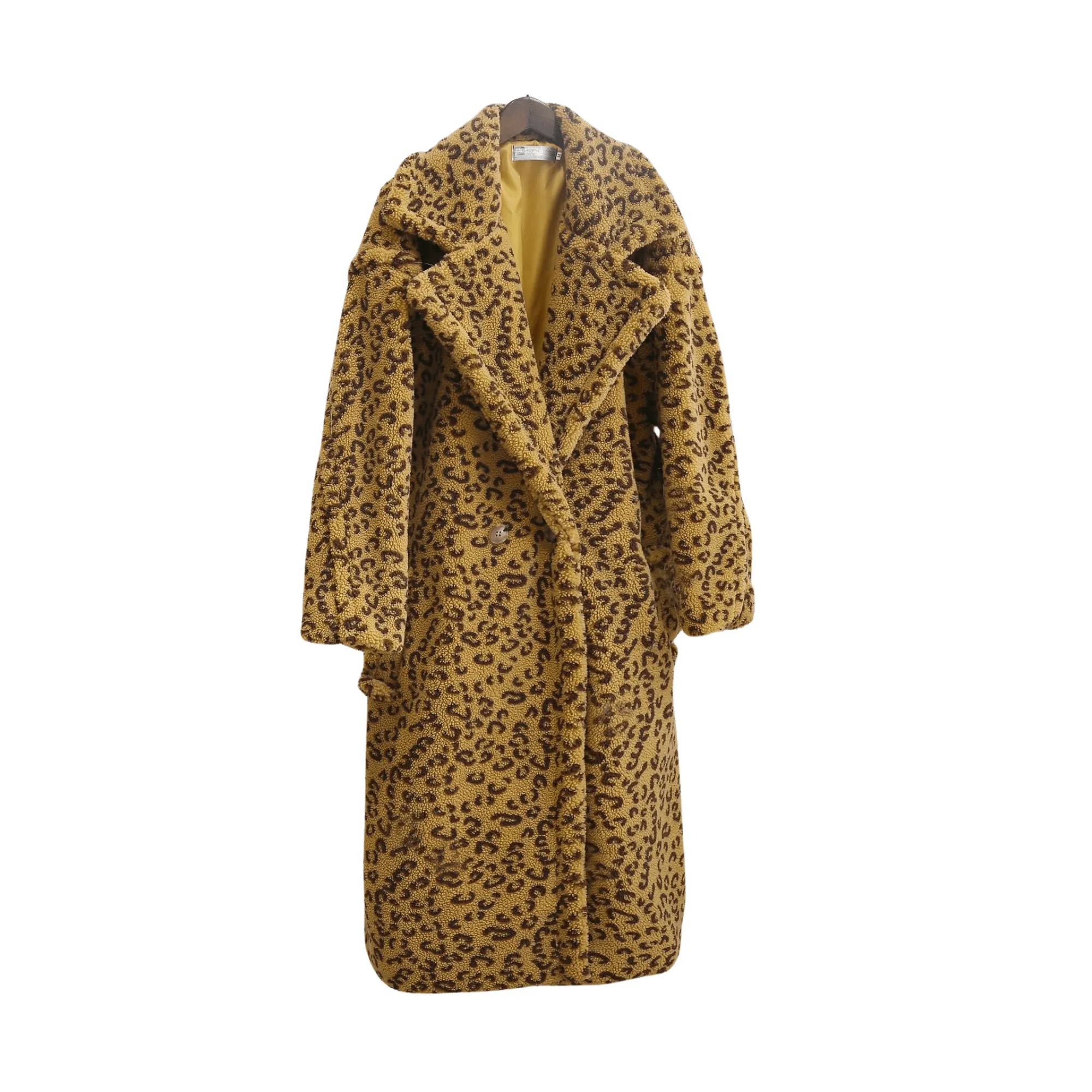 Pre Order:  Leopard Print Faux Fur Thick Coat