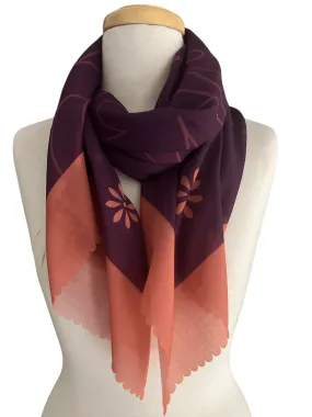 Purple Scarf with Gift Box - Square Scarf