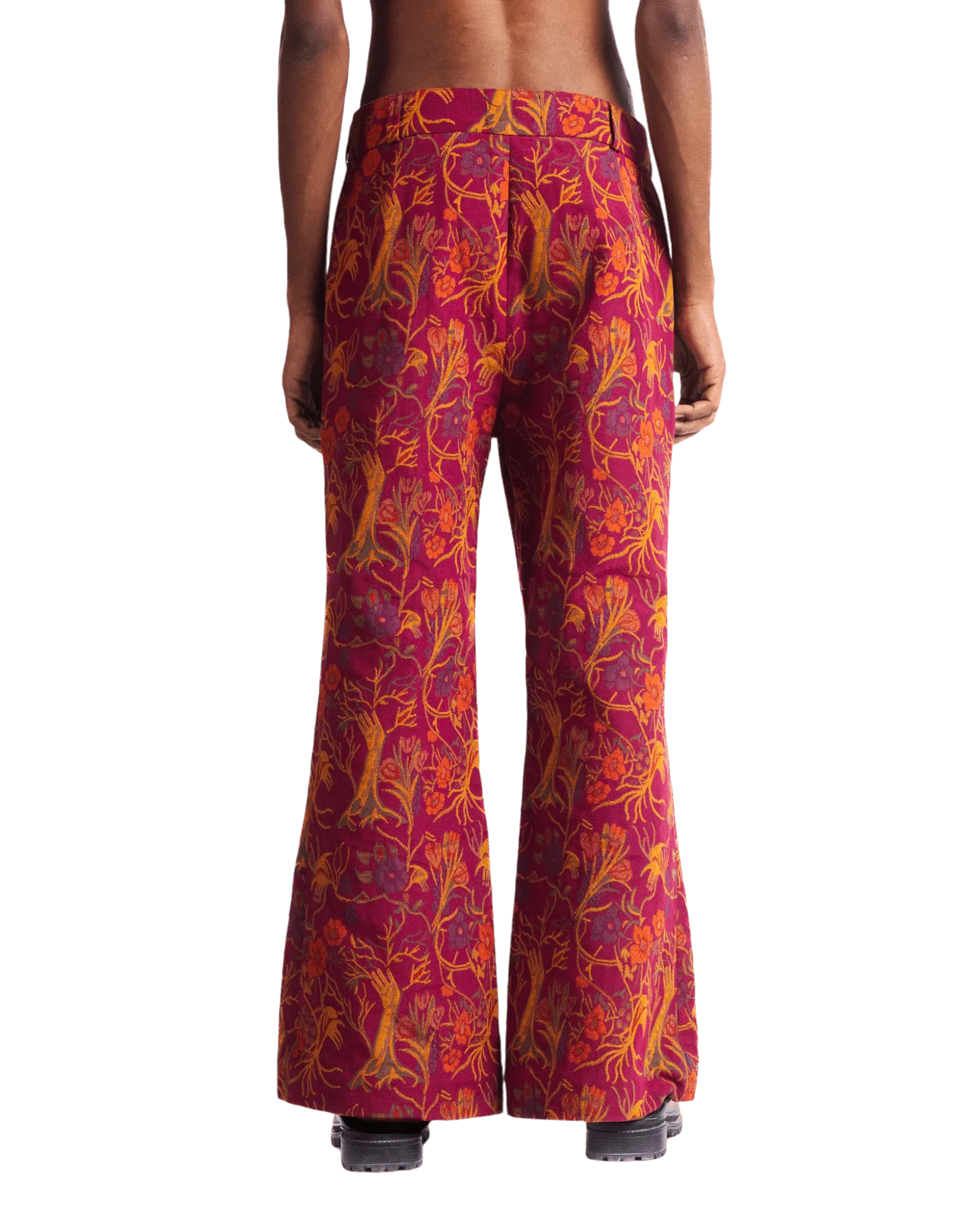 "CLIFFORD" JACQUARD WOVEN TROUSERS