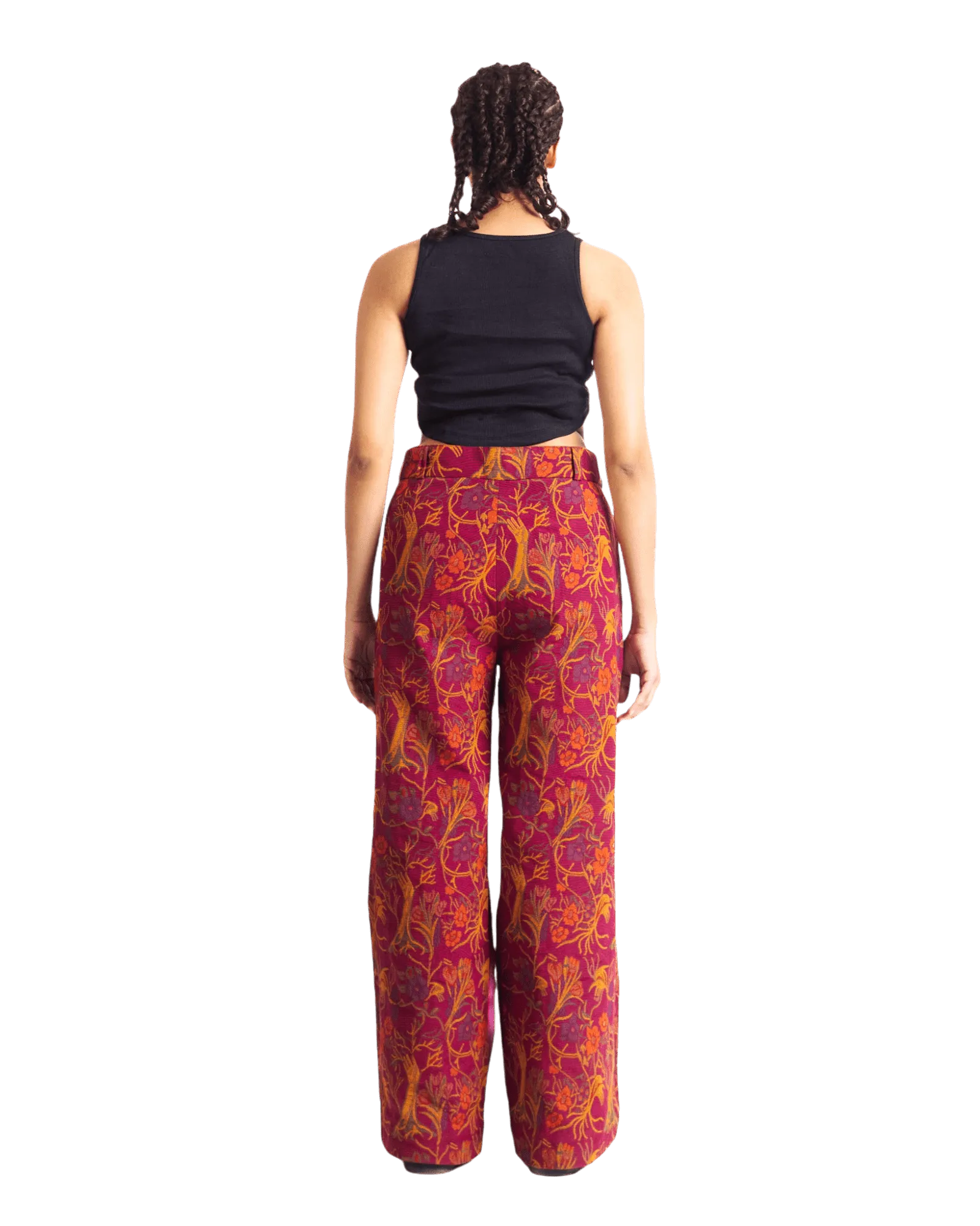 "CLIFFORD" JACQUARD WOVEN TROUSERS