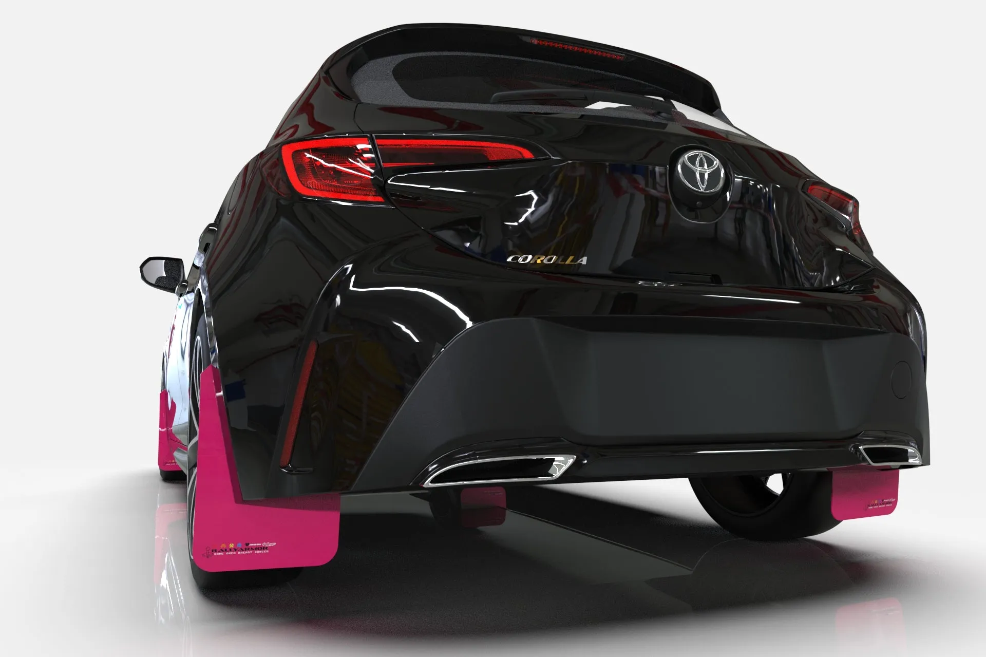 Rally Armor Mud Flaps Dodge Dart (2013-2016) Black or Pink