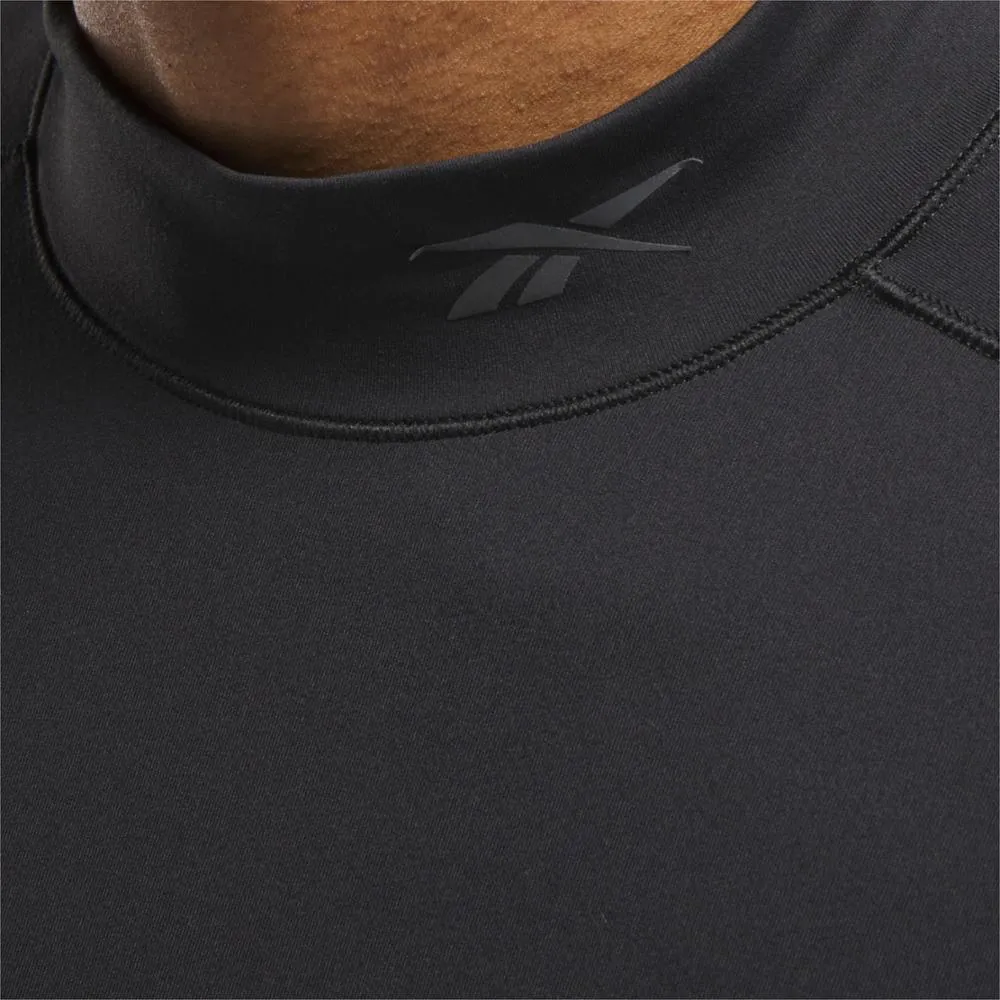 Reebok Apparel Men Speed Base Layer Long Sleeve T-Shirt Feat. RBK-FIRE  BLACK