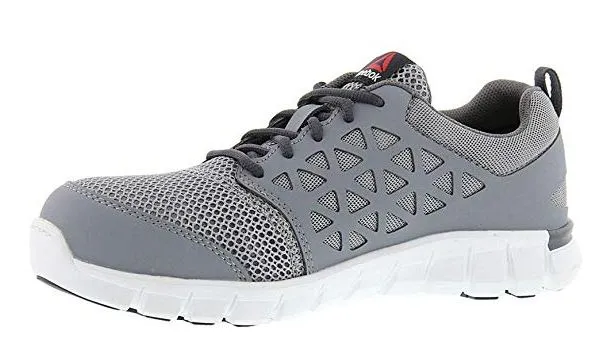 Reebok Sublite Men's Grey Alloy Toe EH Slip Resistant Cushioned Work Shoe RB4042