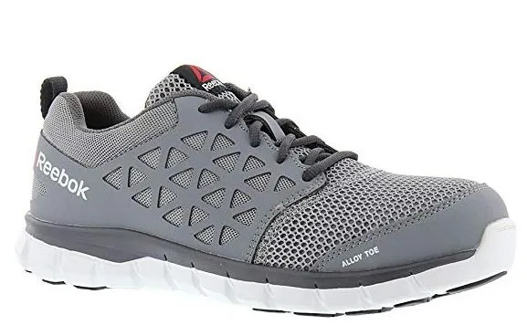 Reebok Sublite Men's Grey Alloy Toe EH Slip Resistant Cushioned Work Shoe RB4042