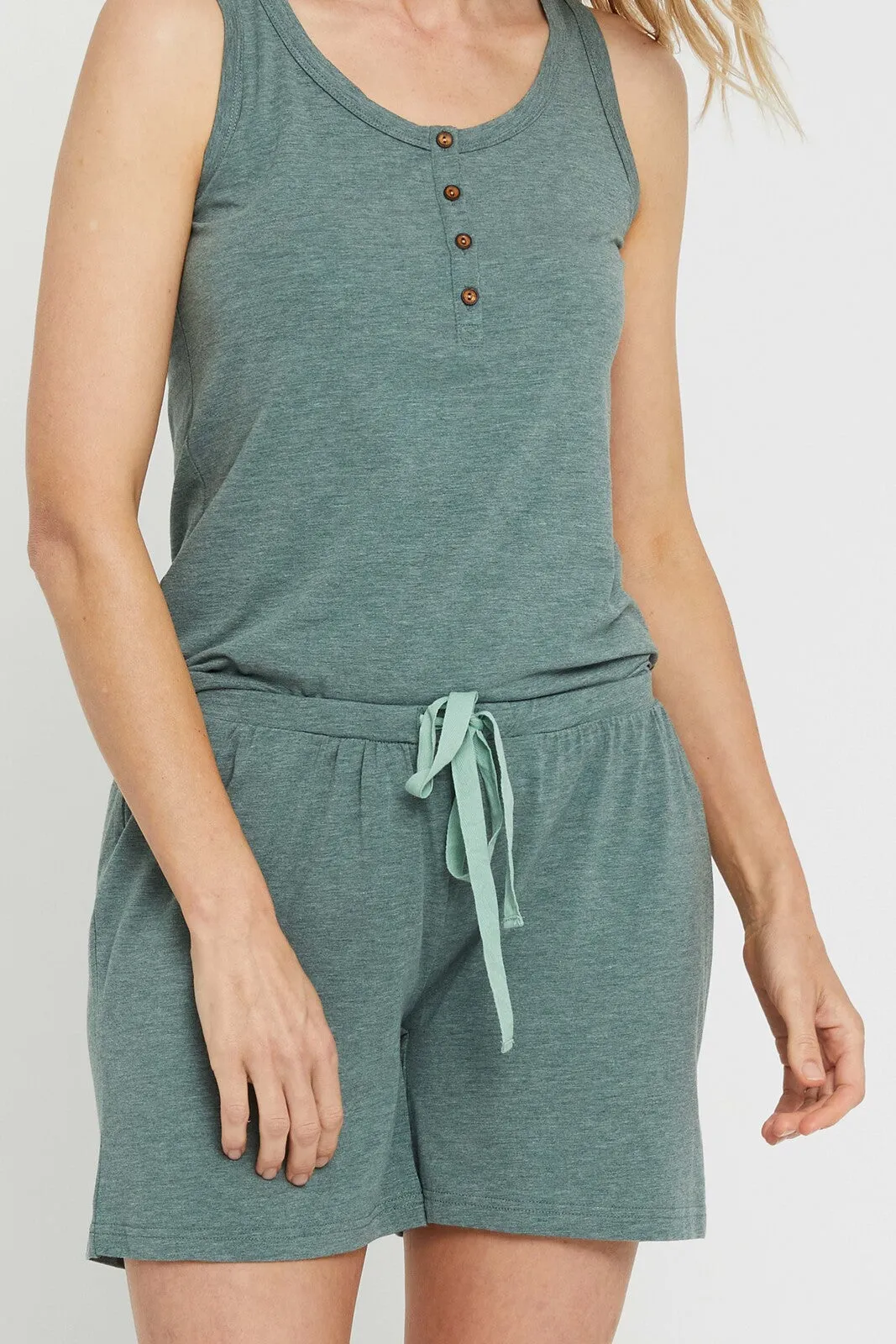 Relax PJ Short - Moss Green