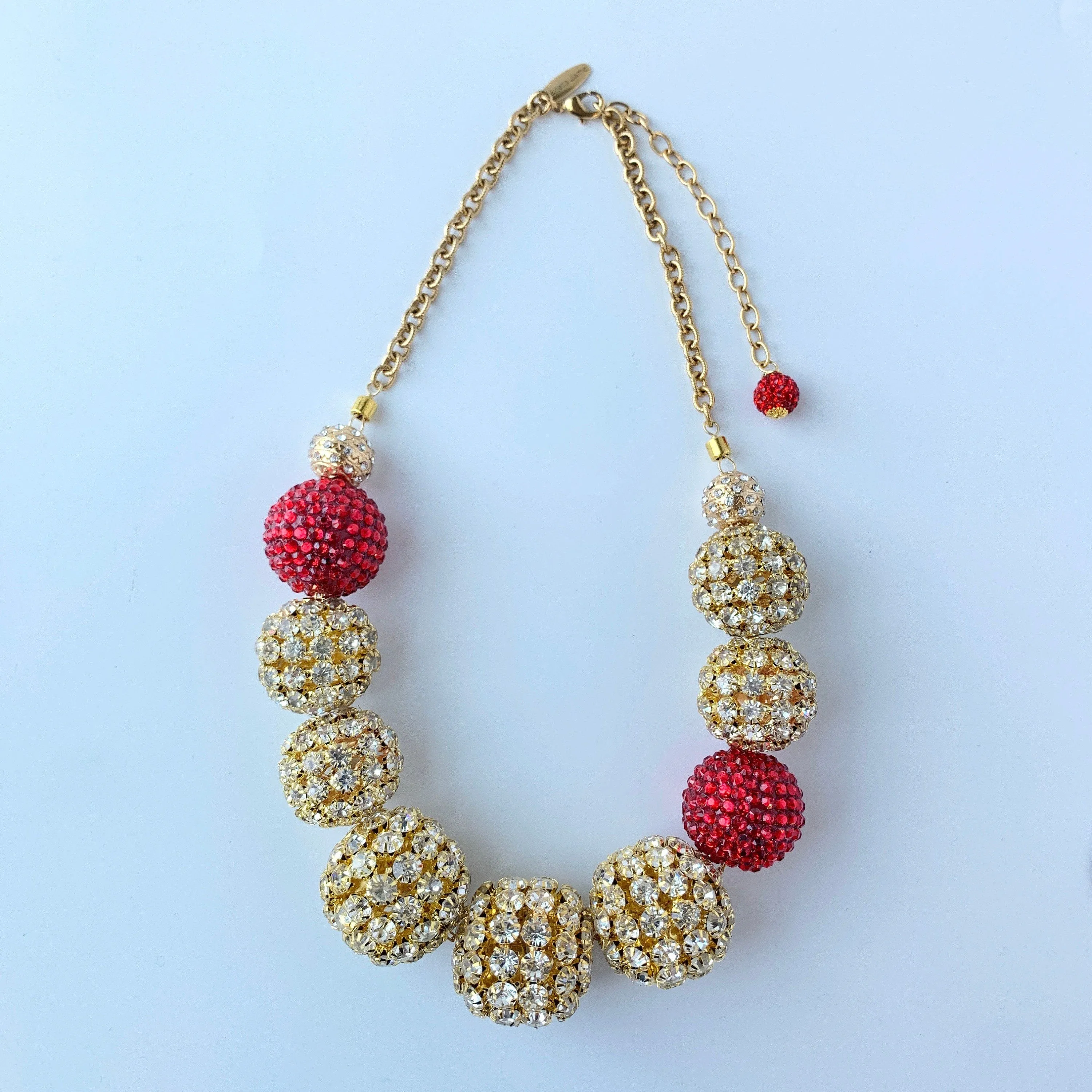 Rhinestone Holiday Party Necklace