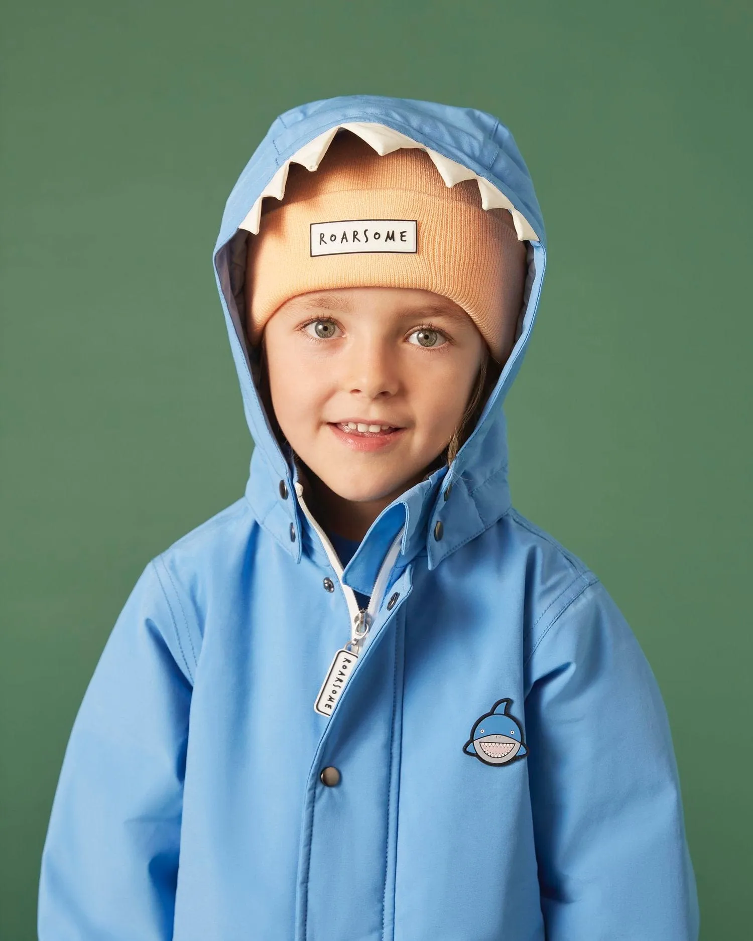 Roarsome Boys Reef Waterproof Coat in Blue