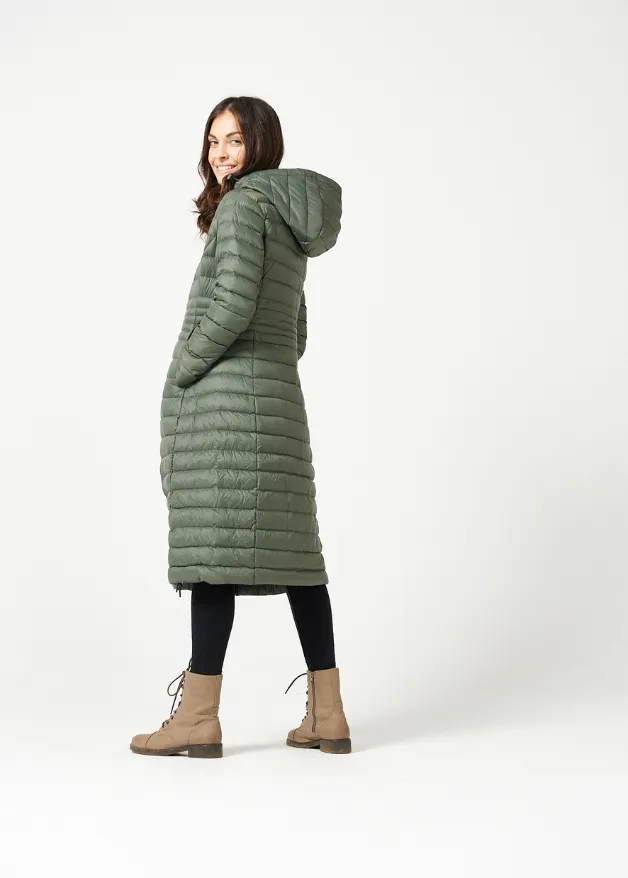 Sage Maxi Duck Down Puffer Coat