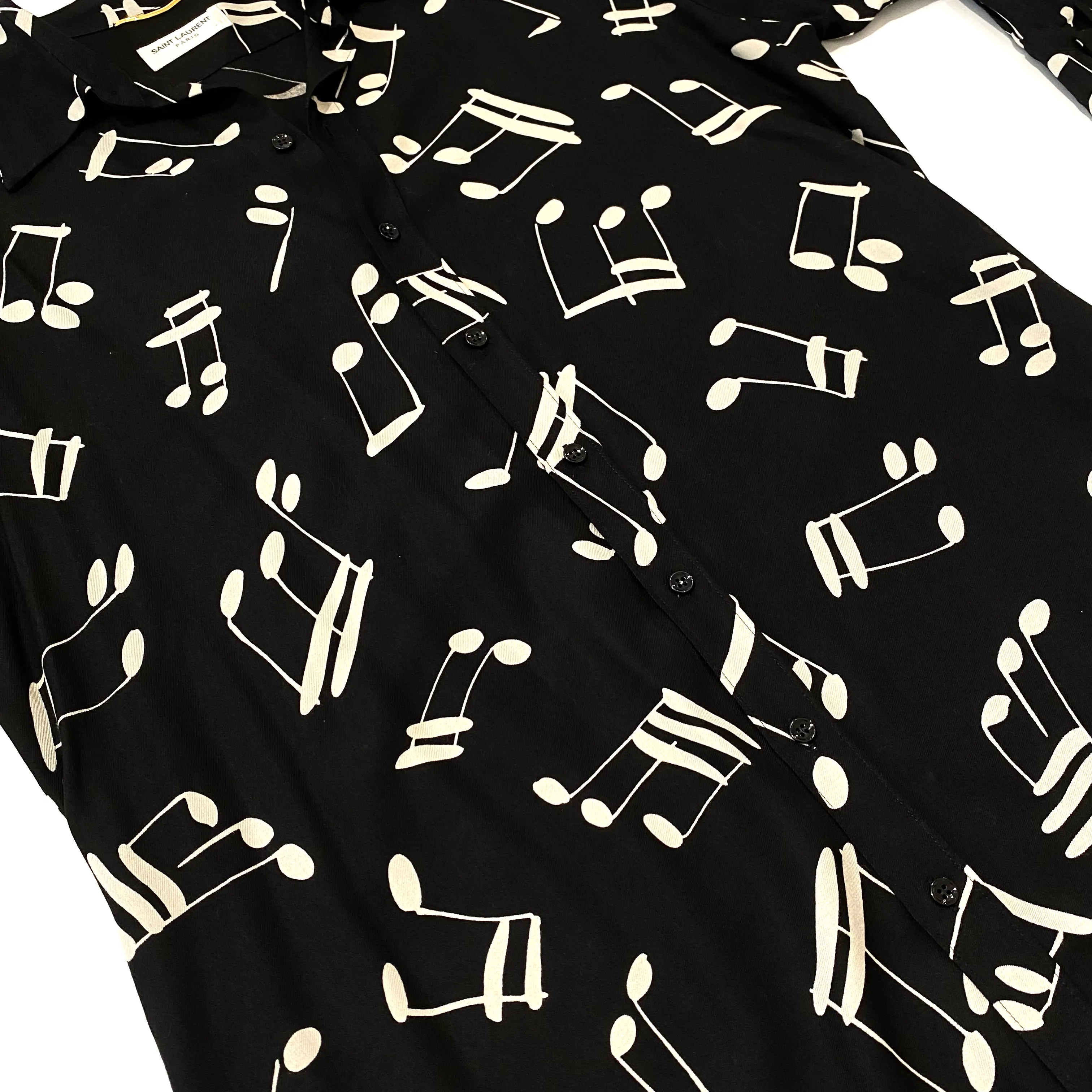 Saint Laurent Music Note Shirt Dress