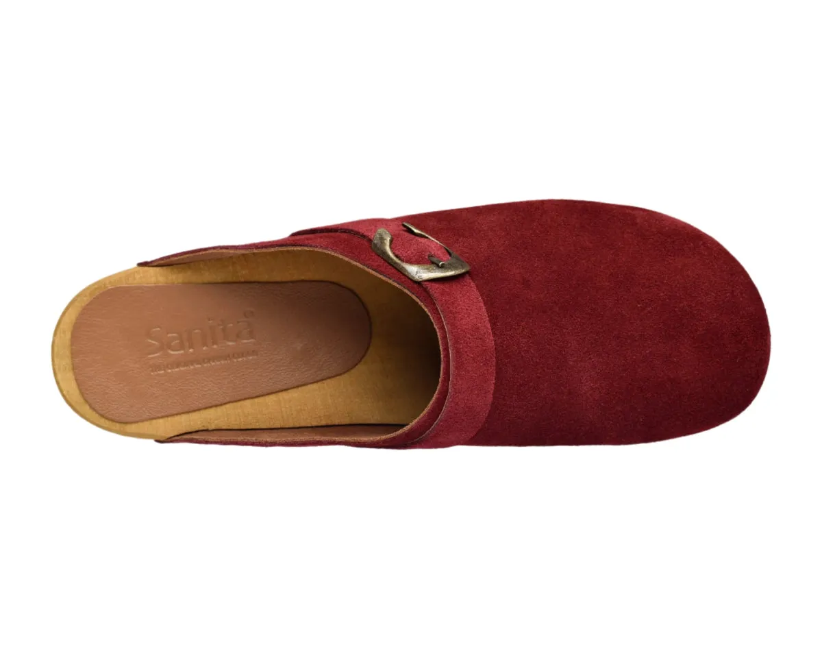 Sanita Hedi Womens Clog In Dark Red