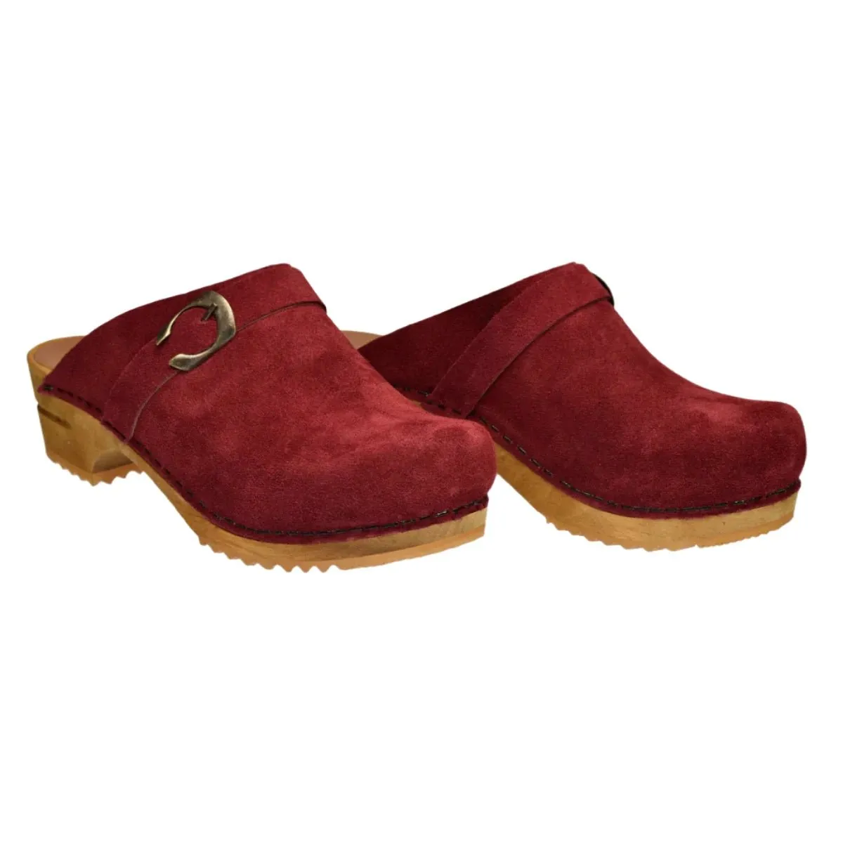 Sanita Hedi Womens Clog In Dark Red