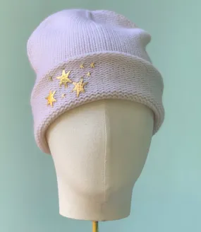 Seeing Stars Isabella Cashmere Beanie in Cream