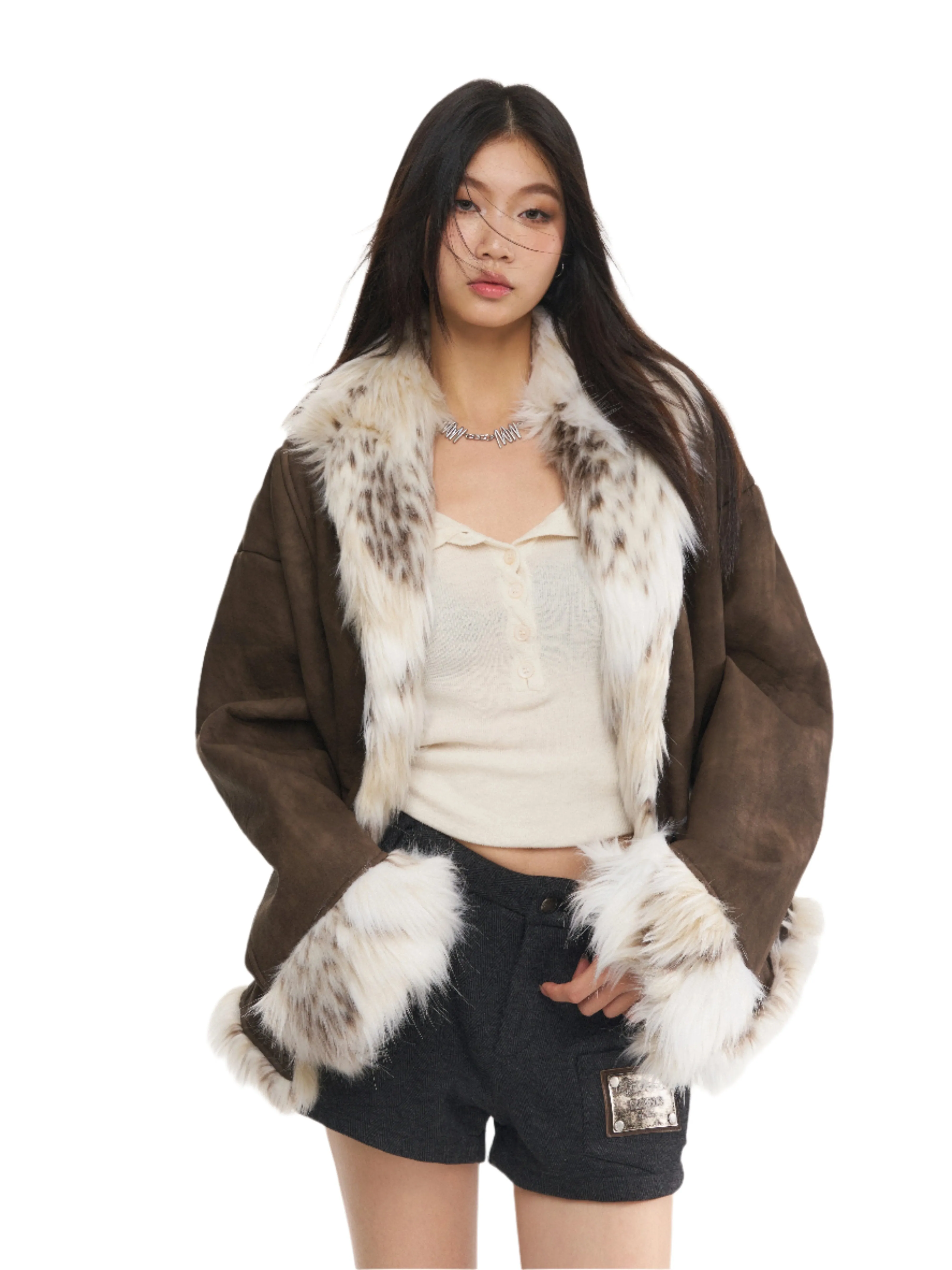 Snow Leopard Faux Fur