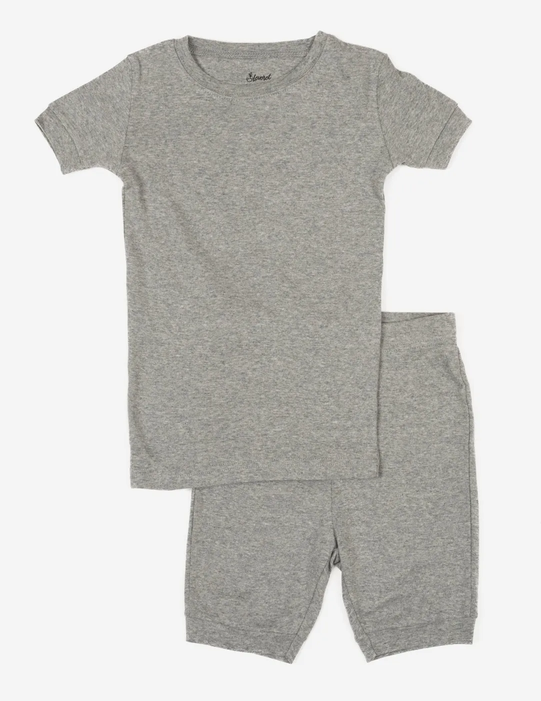 Solid Color Light Grey Matching Family Pajama Set