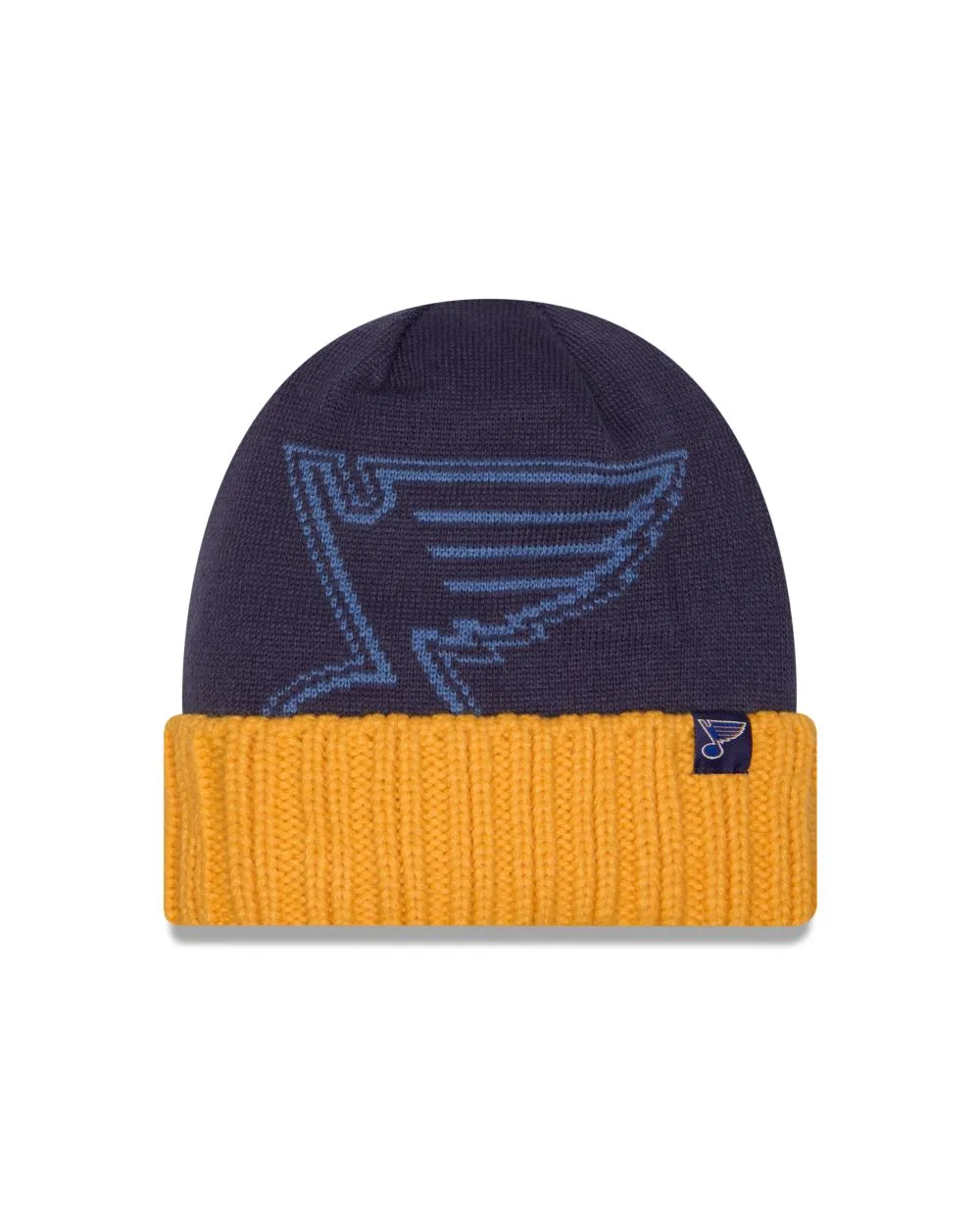 ST. LOUIS BLUES NEW ERA NOTE OVERSIZE CUFF KNIT - NAVY/GOLD