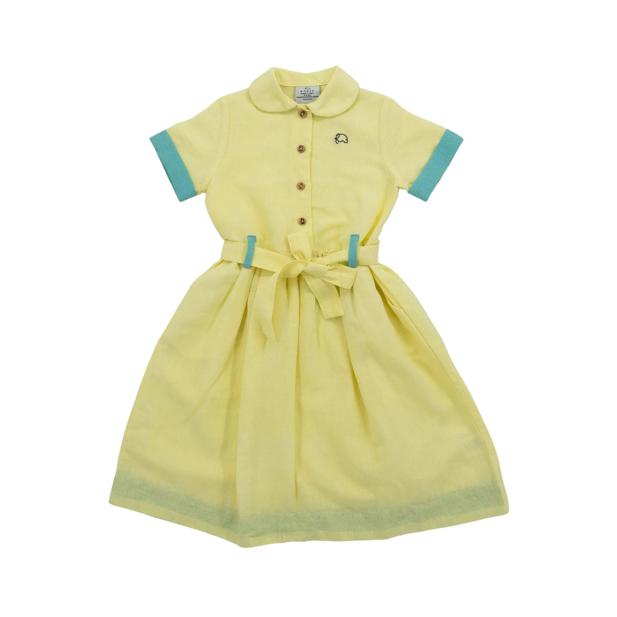 Sustainable Summer Style: Elfin Yellow Linen Dress