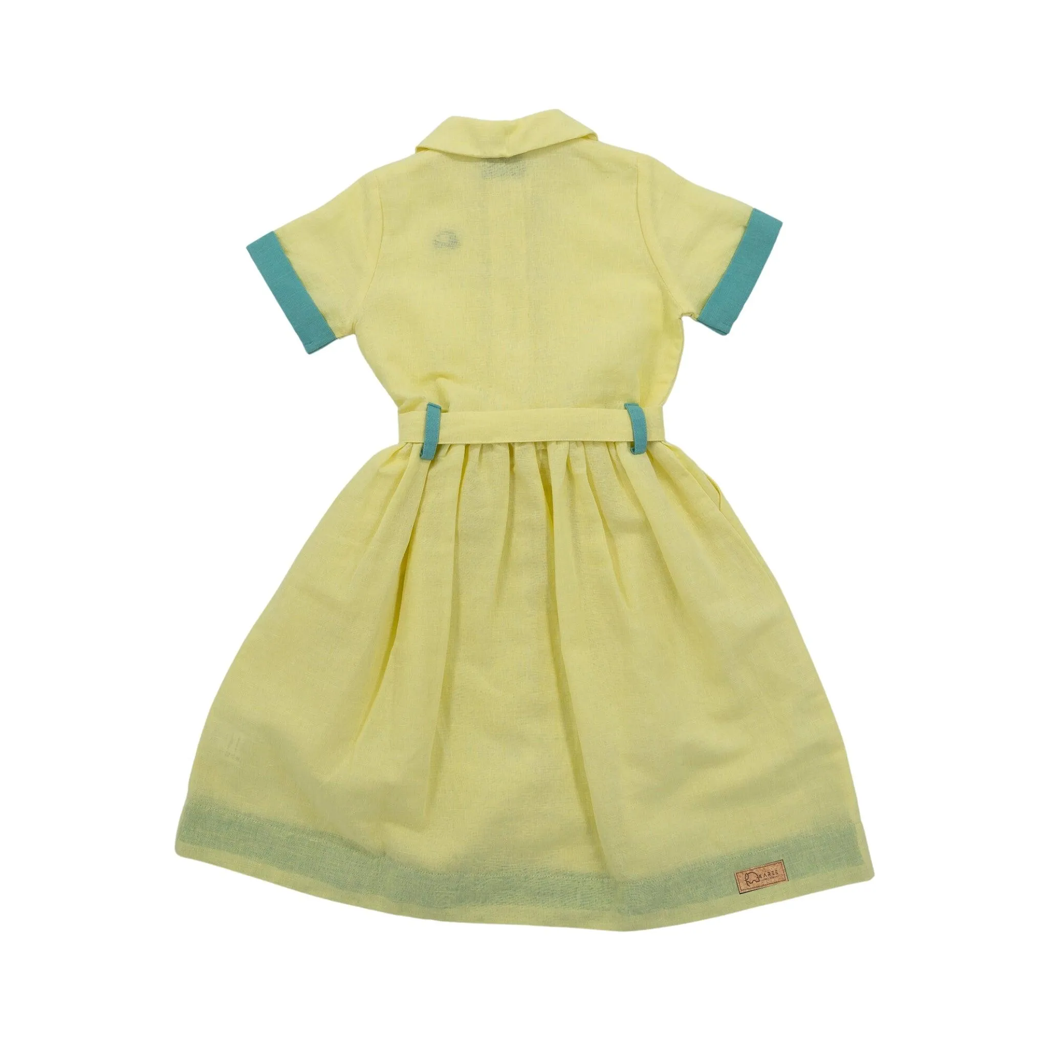 Sustainable Summer Style: Elfin Yellow Linen Dress