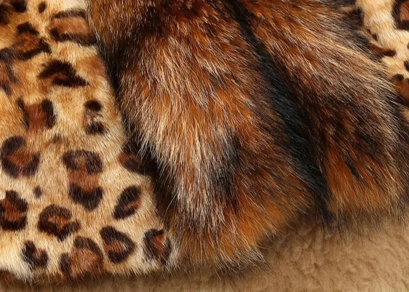 TEEK - Leopard Mink Raccoon Faux Fur Coats