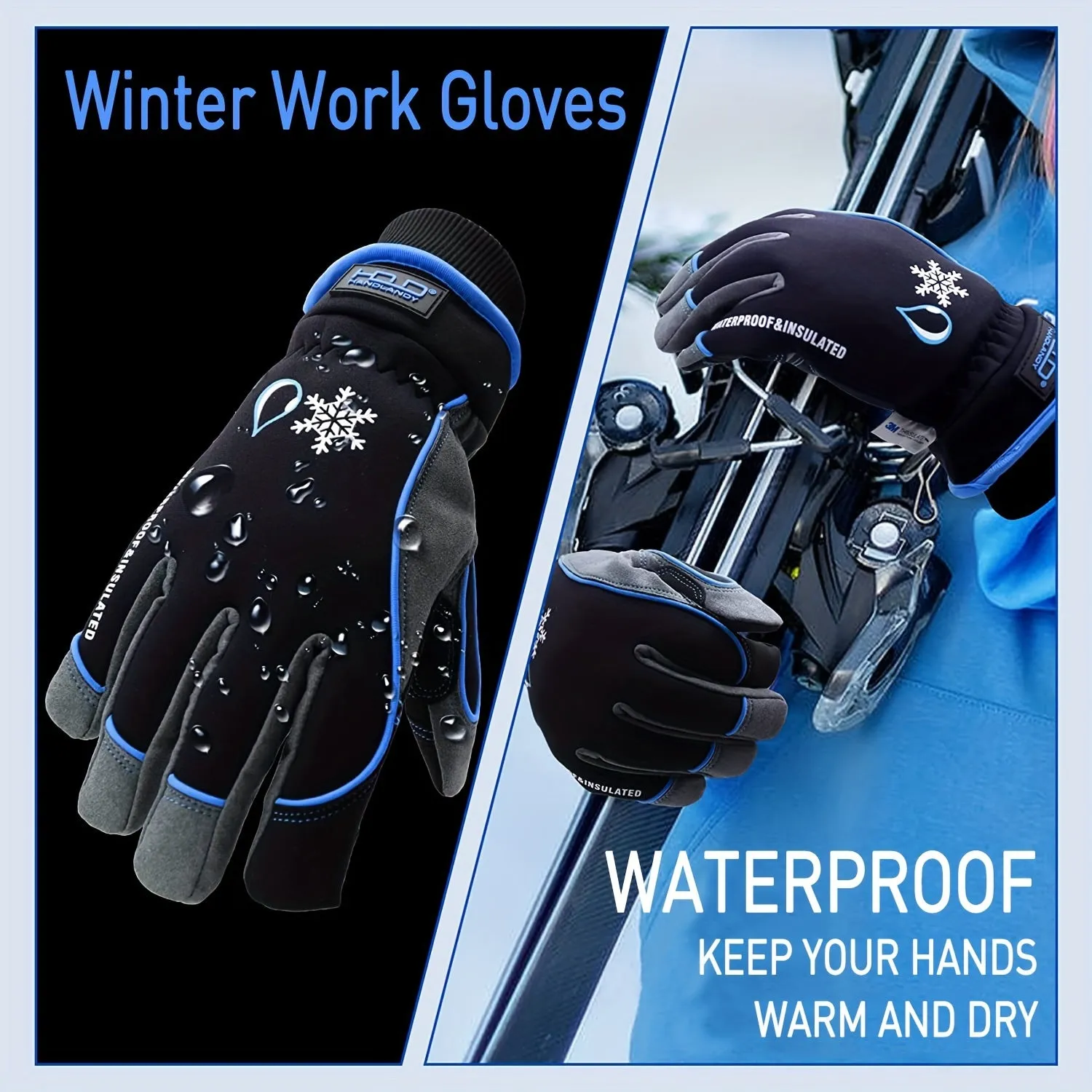 Thermal Winter Master Gloves - Waterproof, Insulated, Touch Screen Compatible, Warm, and Breathable for Skiing, Snowboarding, and Cold Weather Activities - Perfect for Men and Women