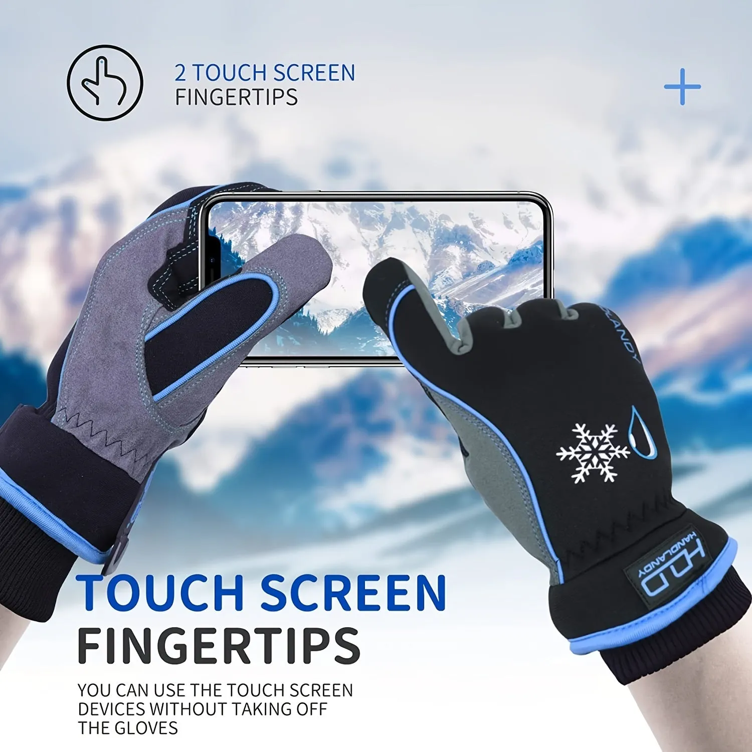 Thermal Winter Master Gloves - Waterproof, Insulated, Touch Screen Compatible, Warm, and Breathable for Skiing, Snowboarding, and Cold Weather Activities - Perfect for Men and Women