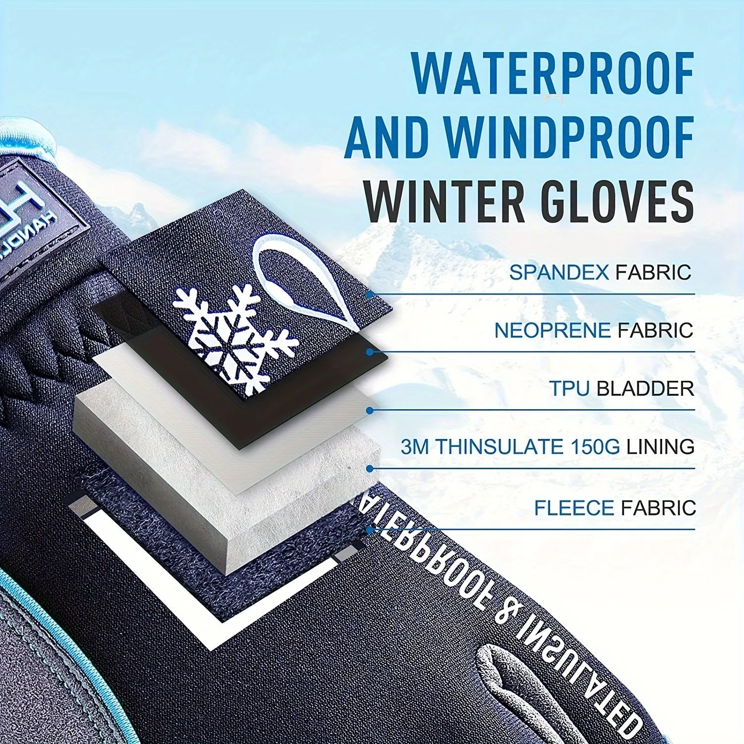 Thermal Winter Master Gloves - Waterproof, Insulated, Touch Screen Compatible, Warm, and Breathable for Skiing, Snowboarding, and Cold Weather Activities - Perfect for Men and Women