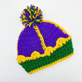 Toddler Mardi Gras Crown Knit Hat