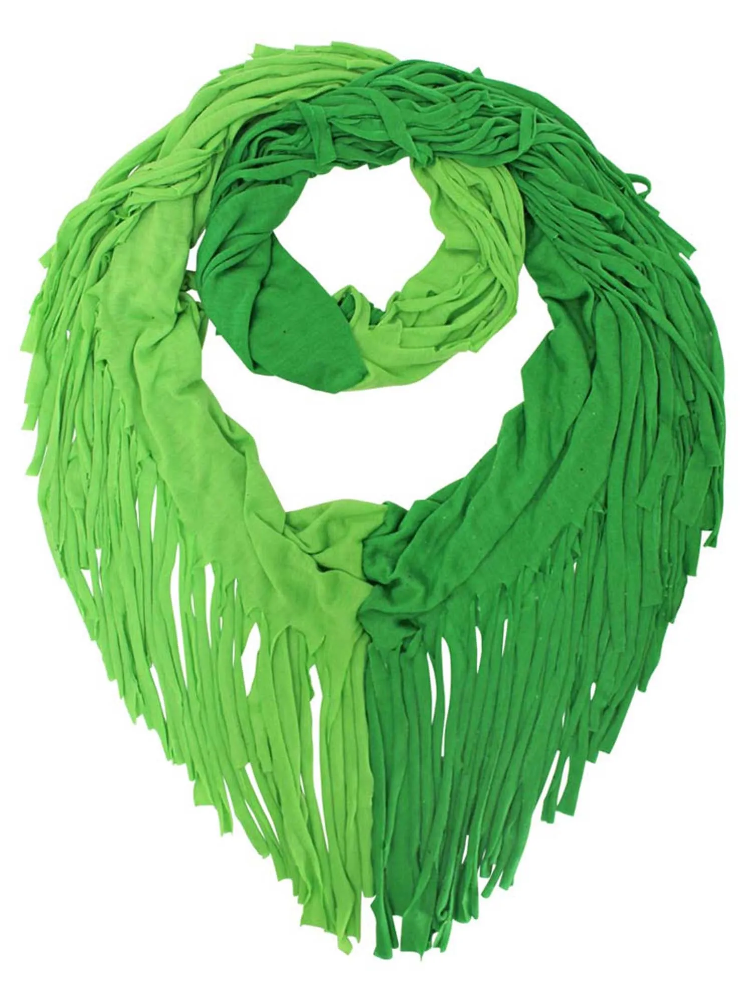 Two-Tone Infinity Fringe Scarf