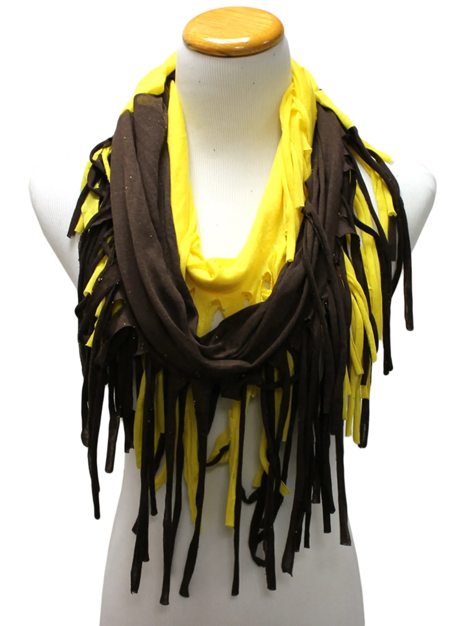 Two-Tone Infinity Fringe Scarf