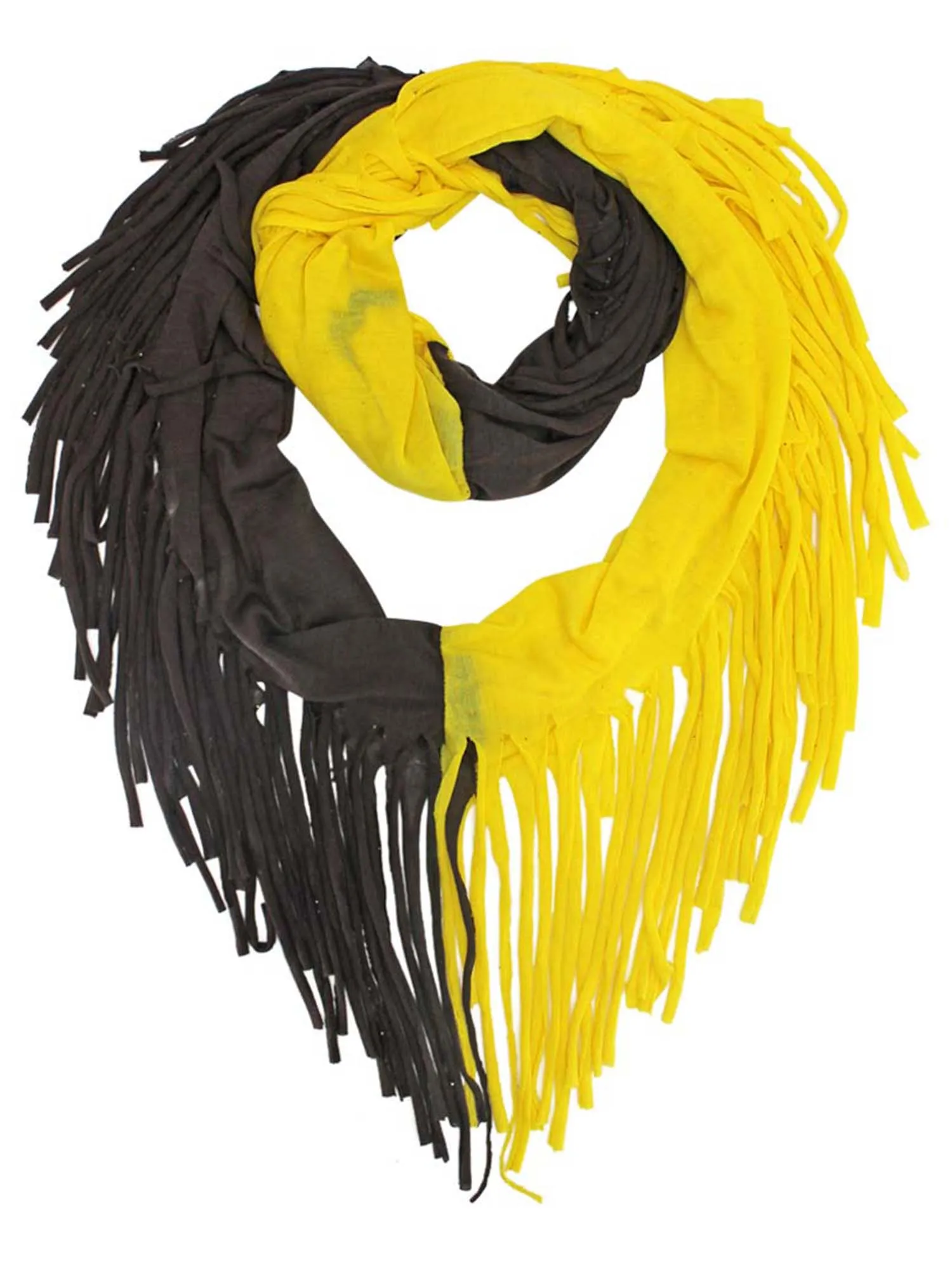 Two-Tone Infinity Fringe Scarf