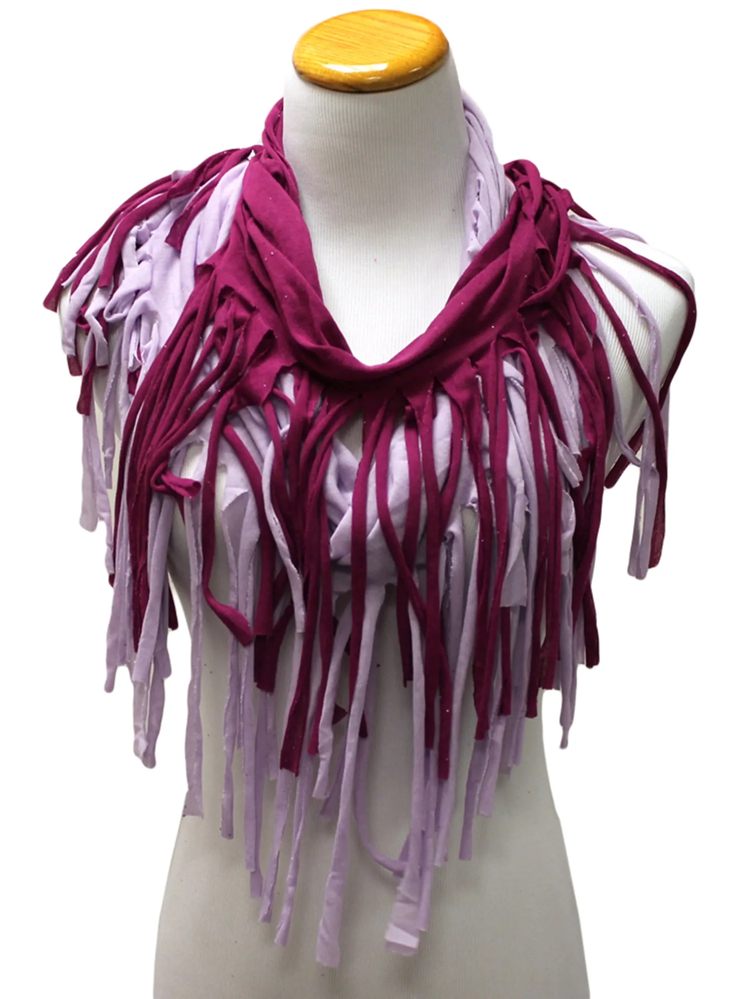 Two-Tone Infinity Fringe Scarf