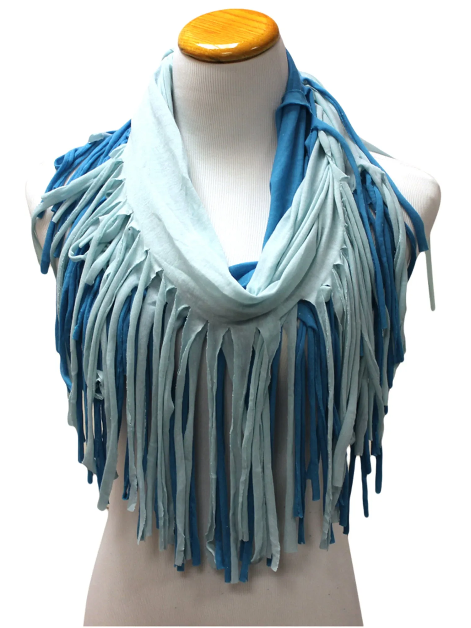 Two-Tone Infinity Fringe Scarf