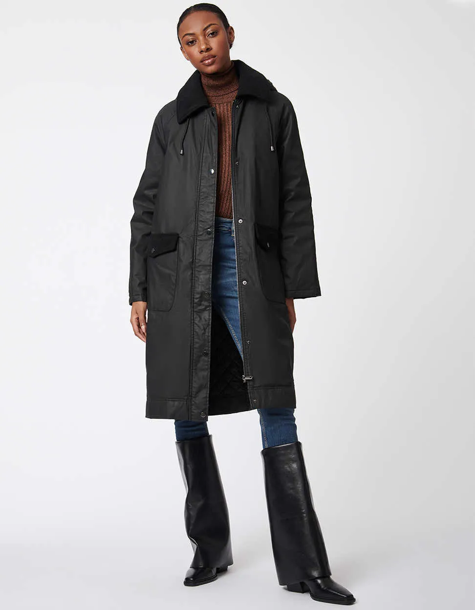 Urban Noir Wax Twill Coat