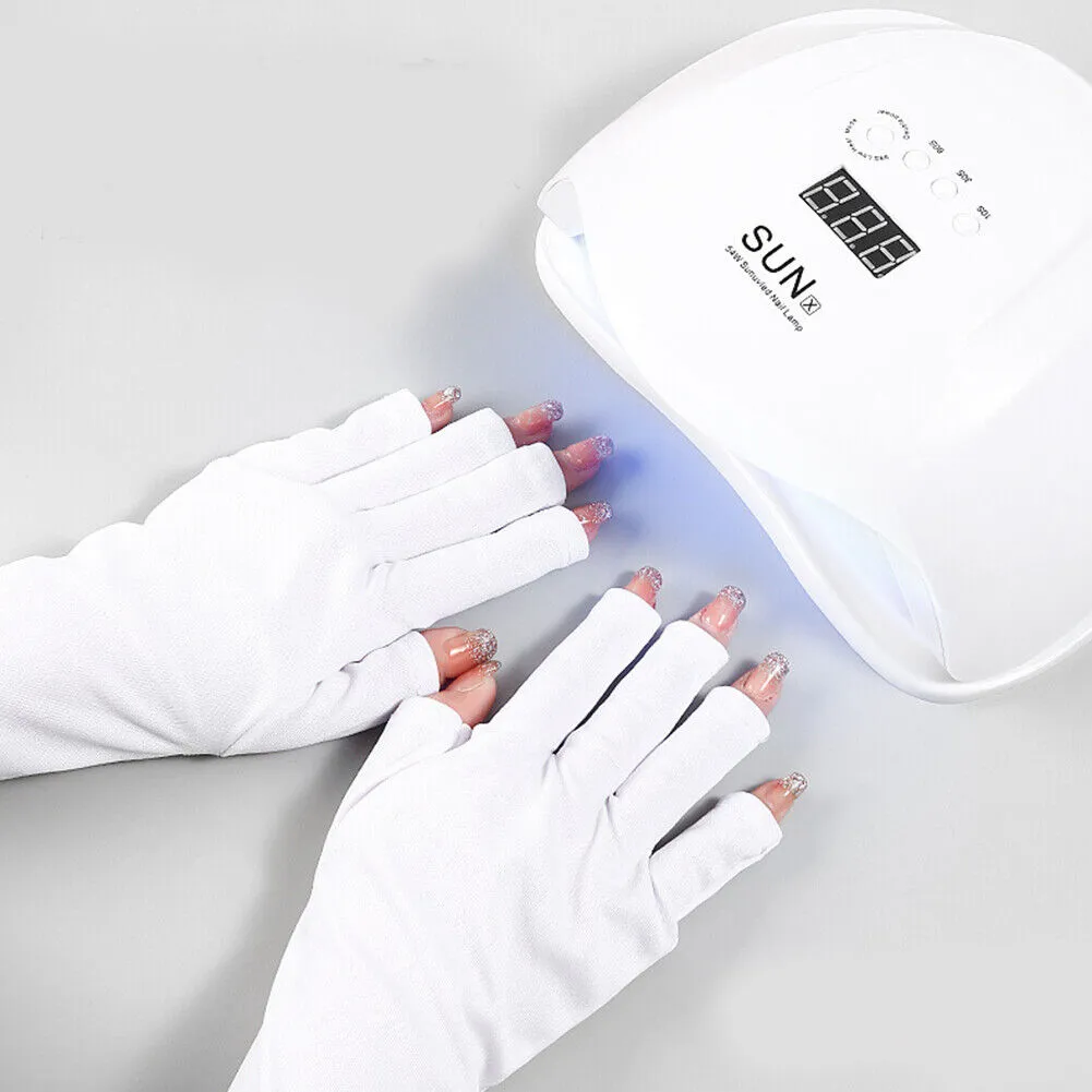 US 1-2 Paris Anti UV Shield Gloves Gel Manicure Protect Hands from UV Light Lamp