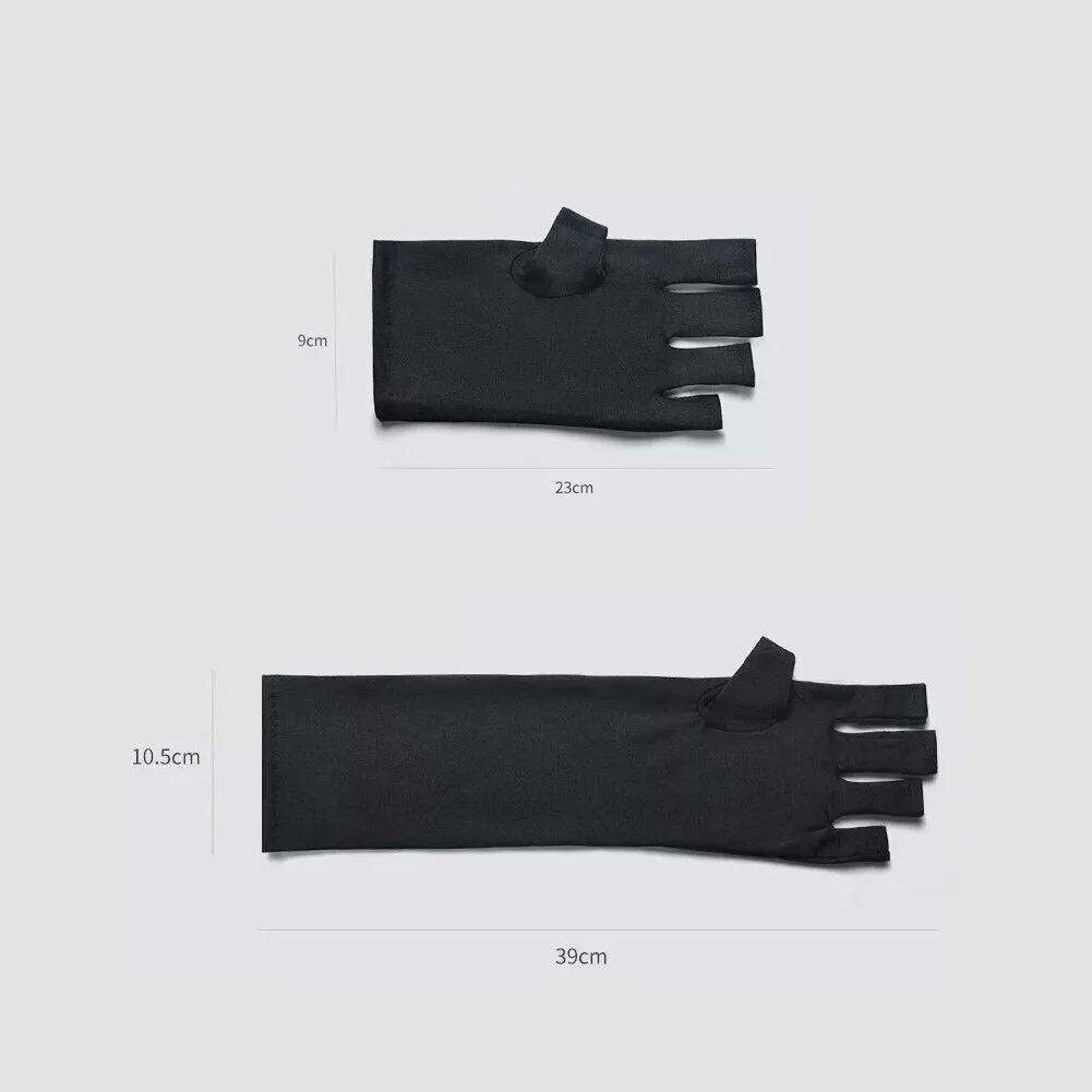 US 1-2 Paris Anti UV Shield Gloves Gel Manicure Protect Hands from UV Light Lamp