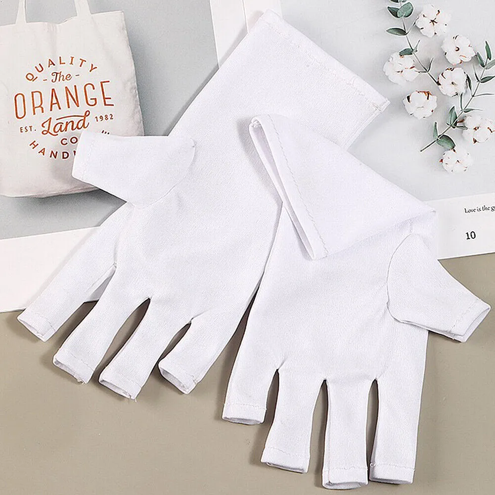 US 1-2 Paris Anti UV Shield Gloves Gel Manicure Protect Hands from UV Light Lamp