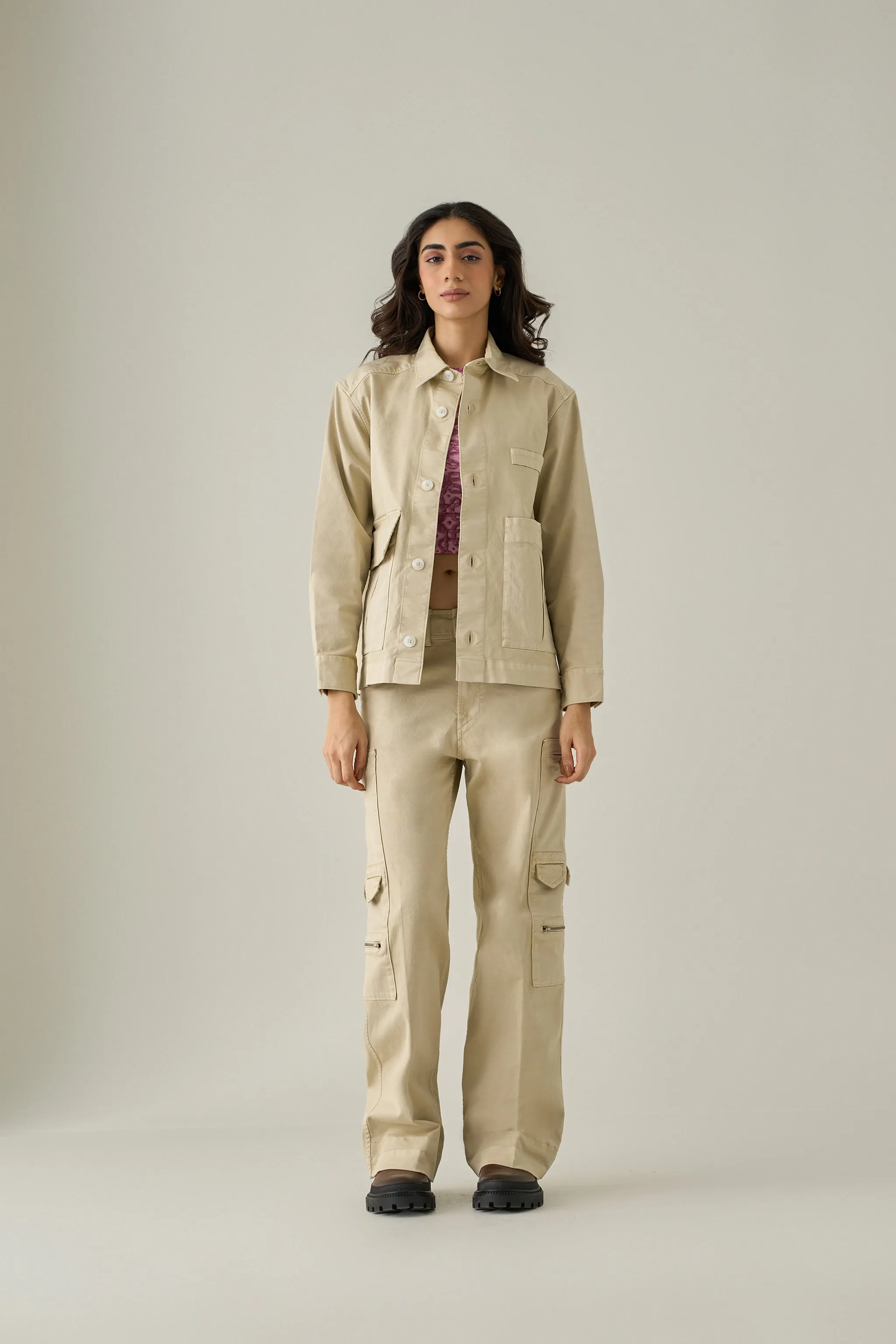 Utilitarian Shacket & Military Workwear Trousers Co-ord Set