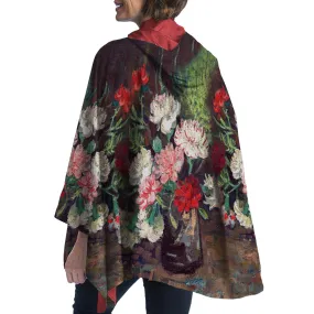 van Gogh Still Life with Carnations Womens Rain Cape