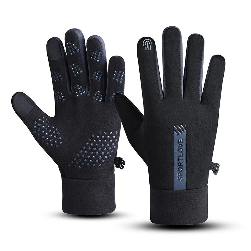 Winter Warm Gloves, Women's Fleece Thickened Touch Screen Windproof Skiing Gloves