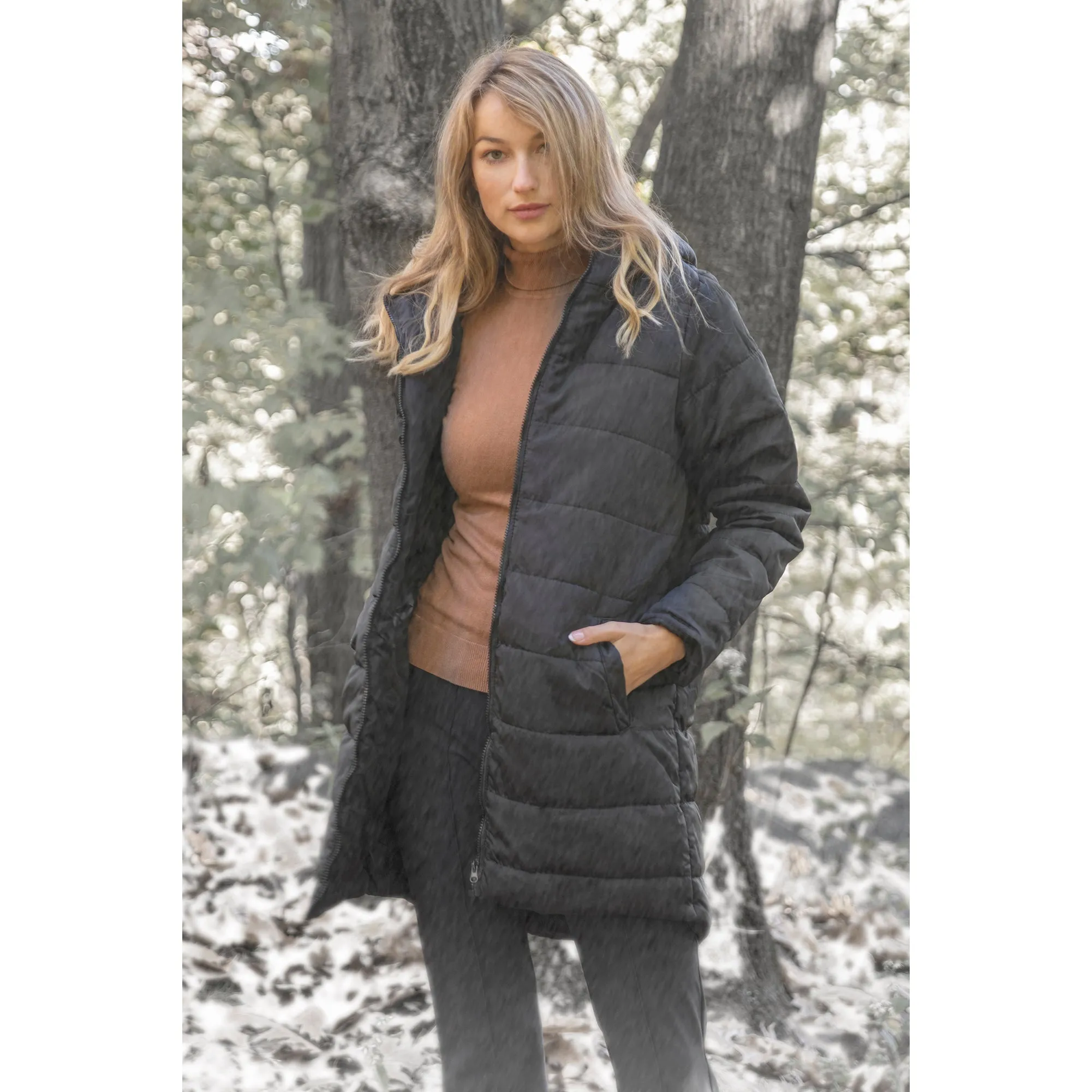 Women's Hooded Puffer Winter Coat - 3 Colors