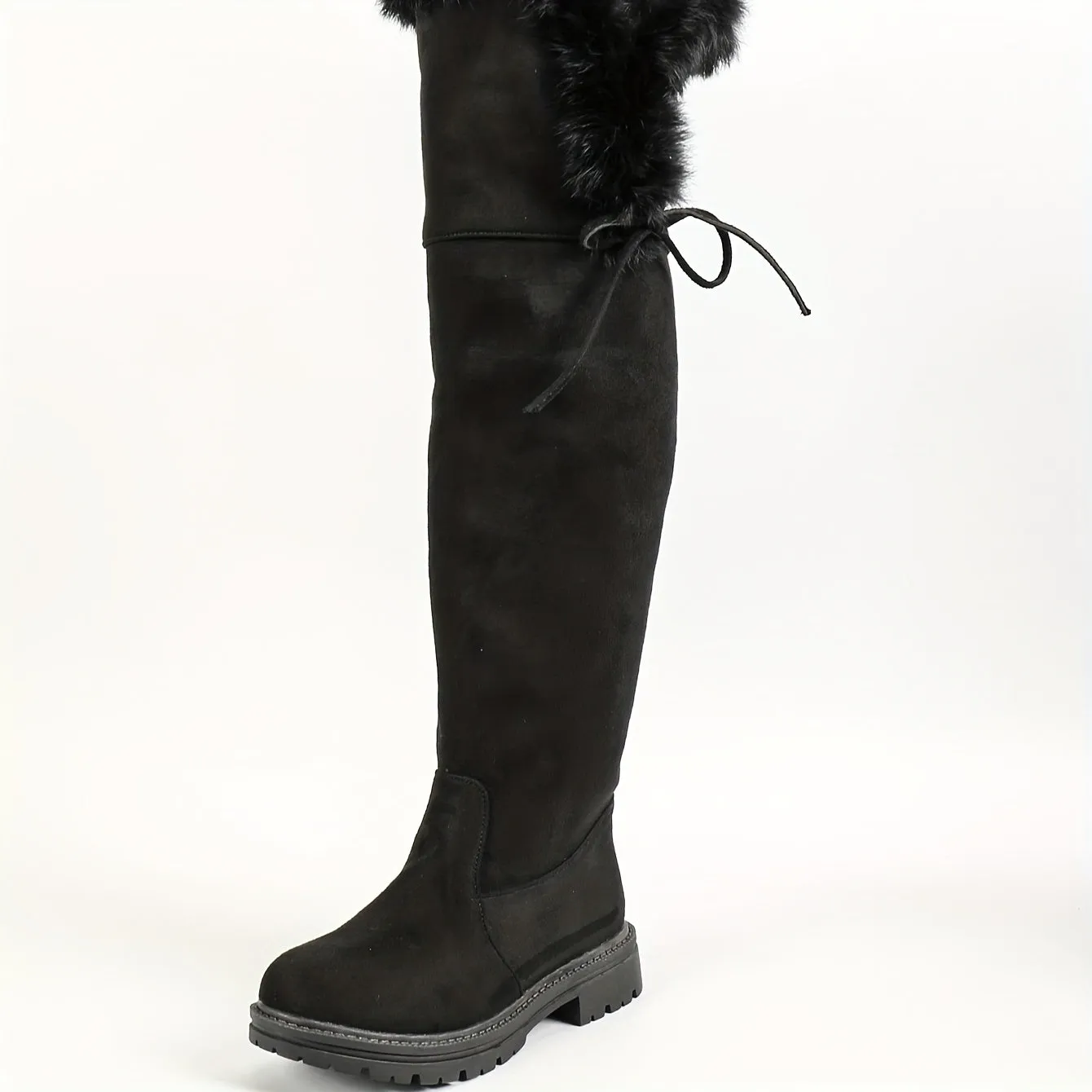 Women's Knee High Winter Boots, Soft Sole Pull On Warm Thermal Lining Snow Boots, Non-slip Perfect For Cold Weather