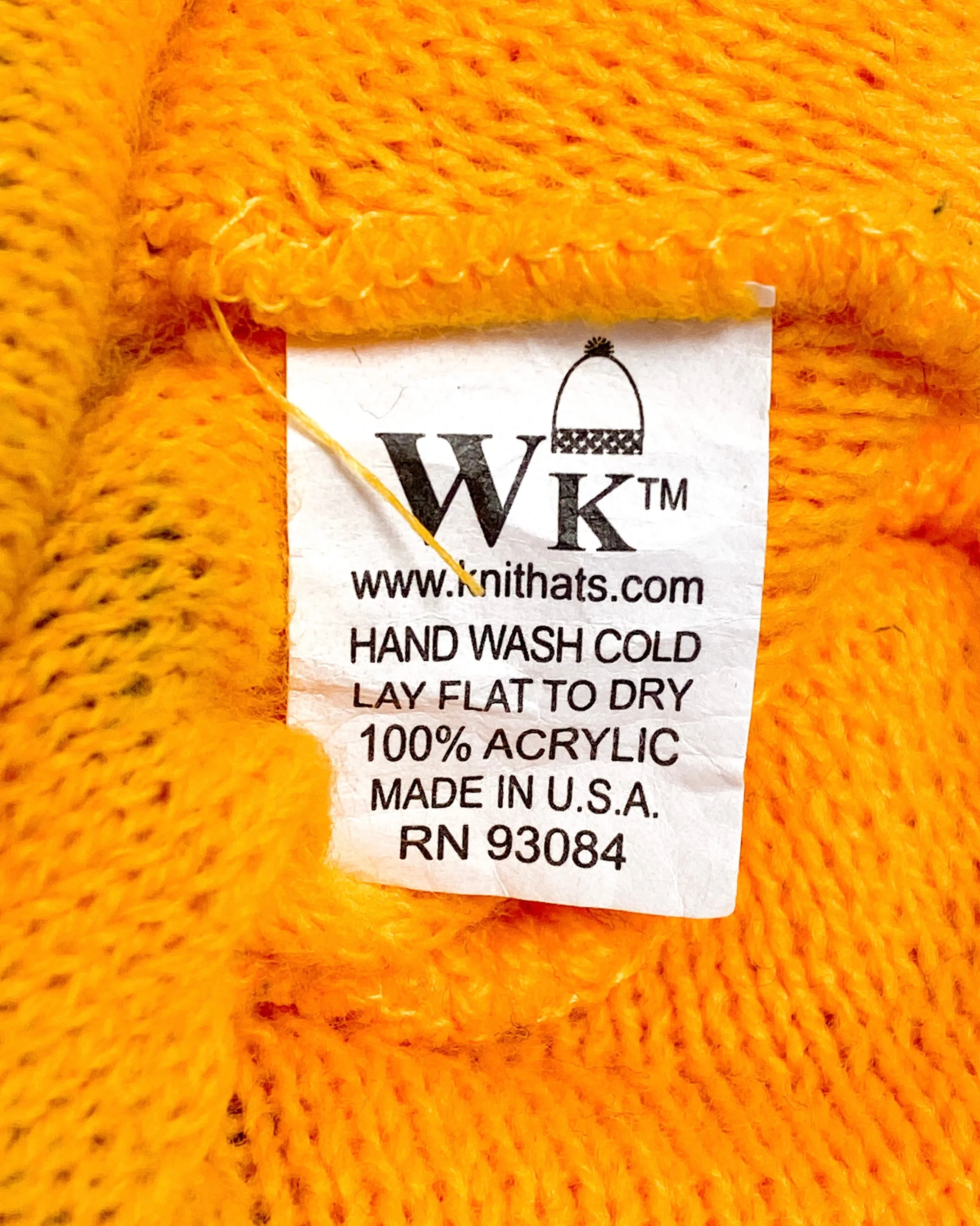 Yellow Hearts Of Gold Winter Ski Hat Beanie