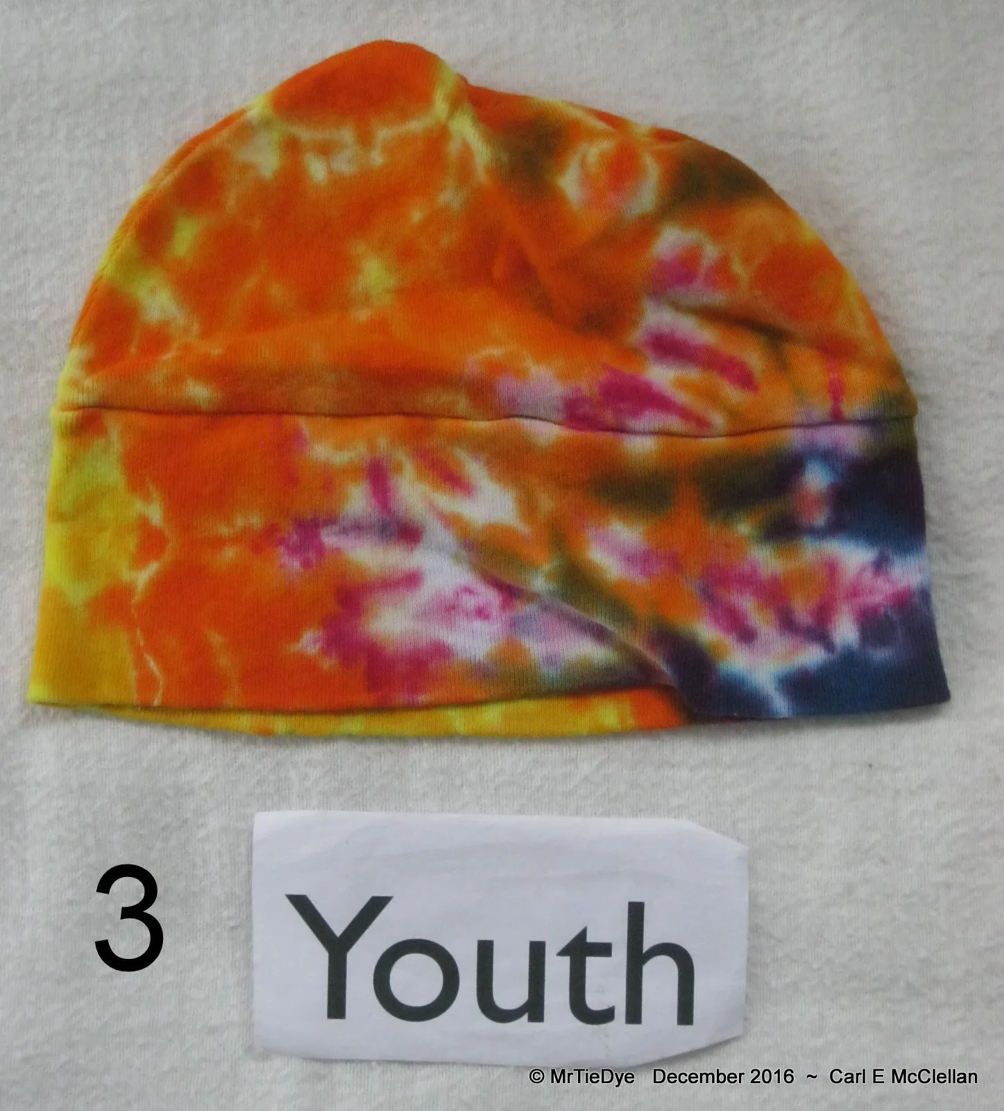 Youth Tie-Dye Beanie Cap      #3