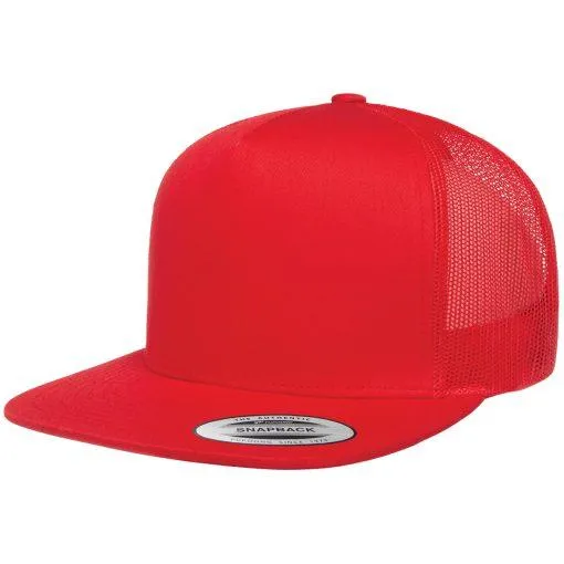 Yupoong 6006 Flat Billed Trucker Hat