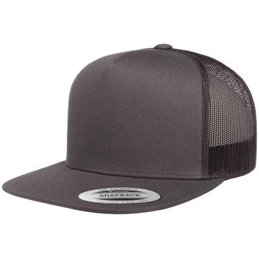 Yupoong 6006 Flat Billed Trucker Hat