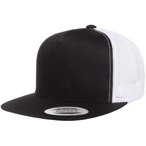 Yupoong 6006 Flat Billed Trucker Hat